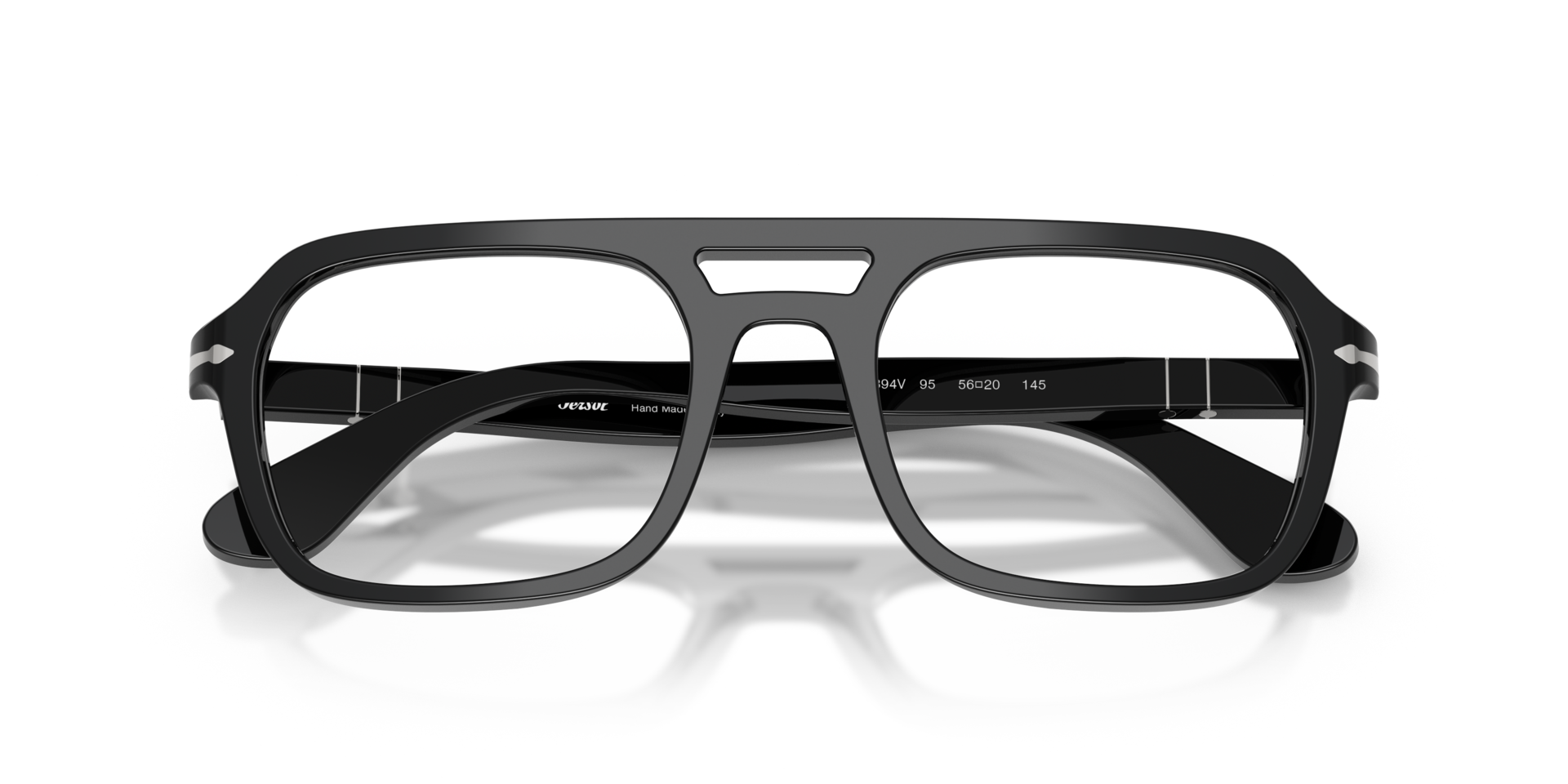 PO3394V Black AcetateEyeglass Frames for Glasses Direct, Closed View