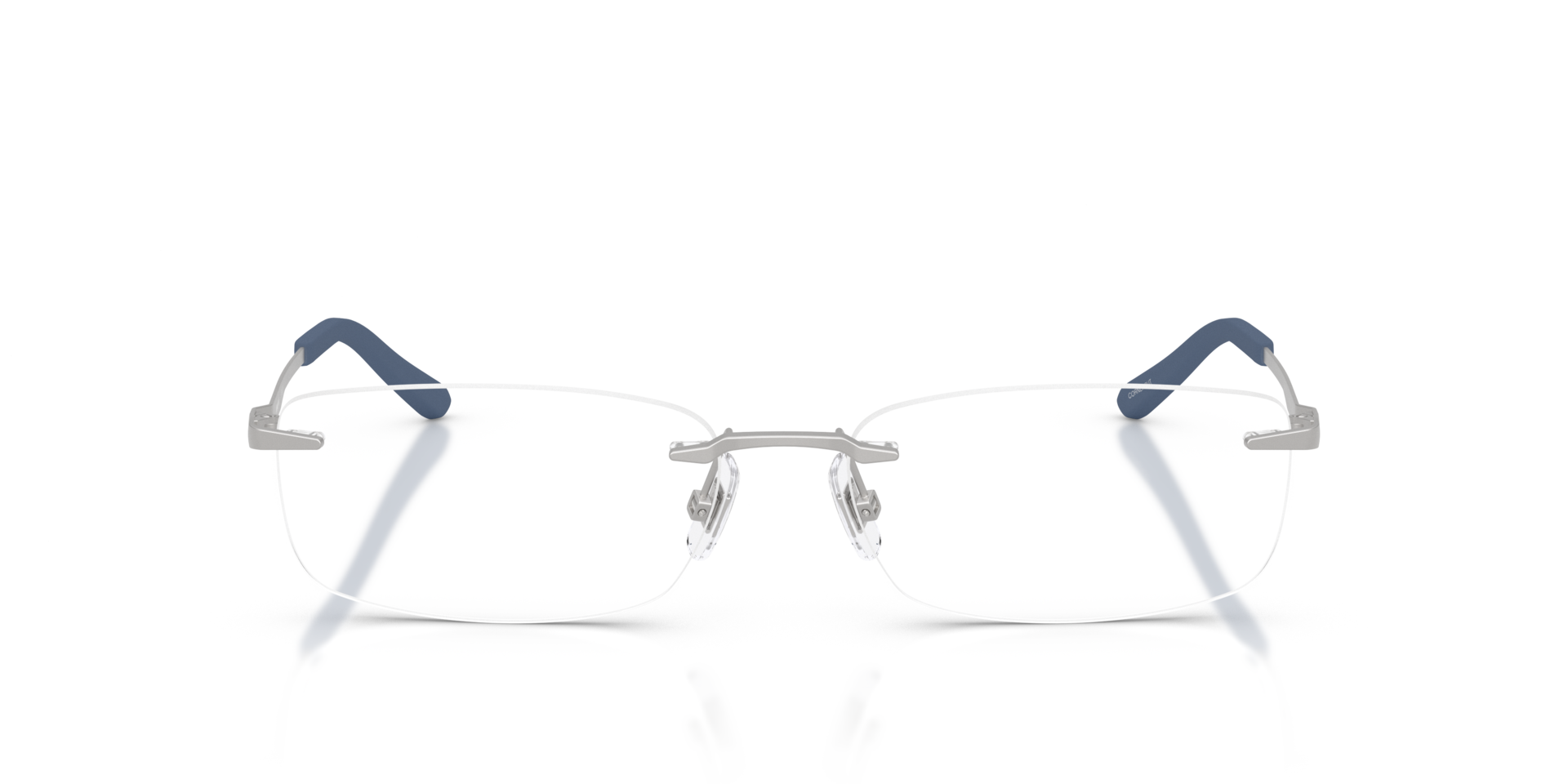 AN6150 Matte Silver MetalEyeglass Frames for Glasses Direct, Front View