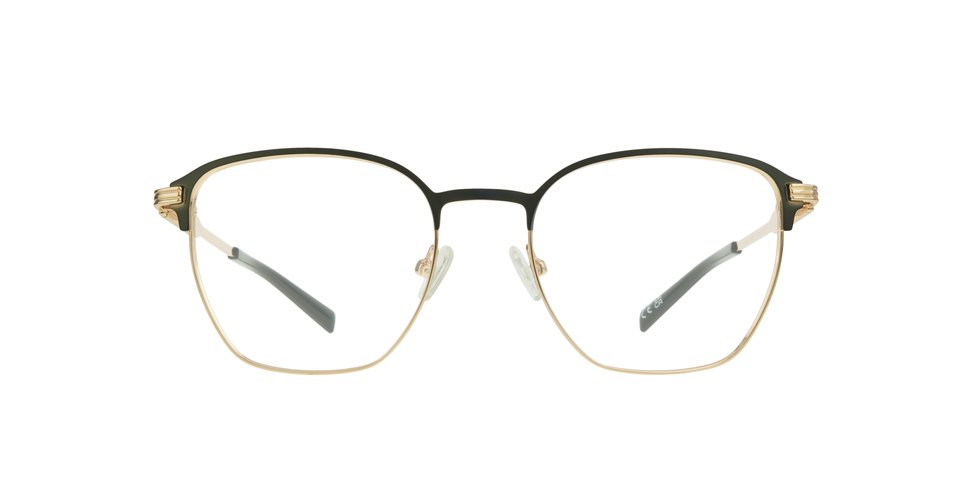 Keith Matte Green & Gold MetalSunglass Frames for Glasses Direct, Front View