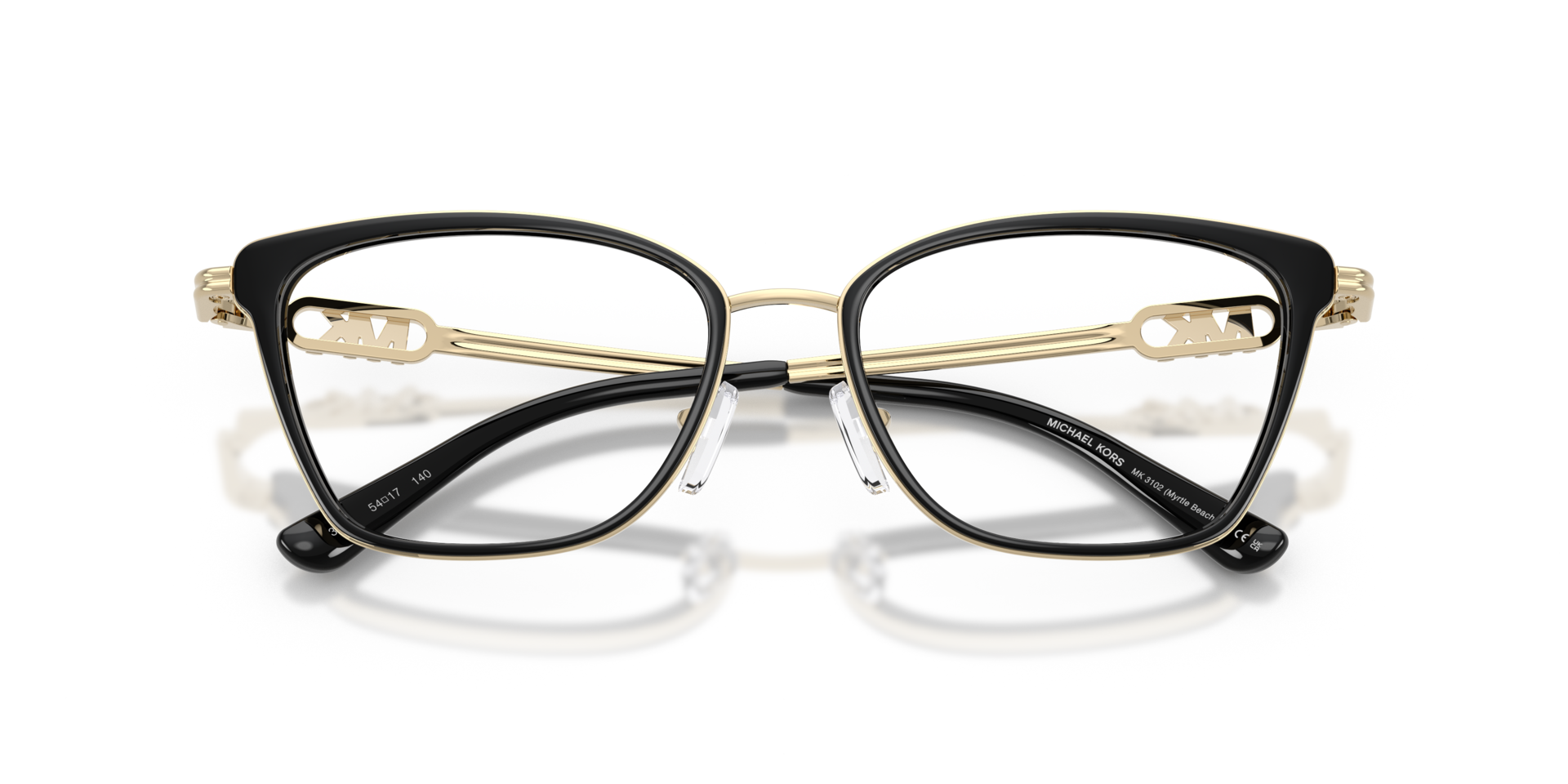 MK3102 Black MetalEyeglass Frames for Glasses Direct, Closed View