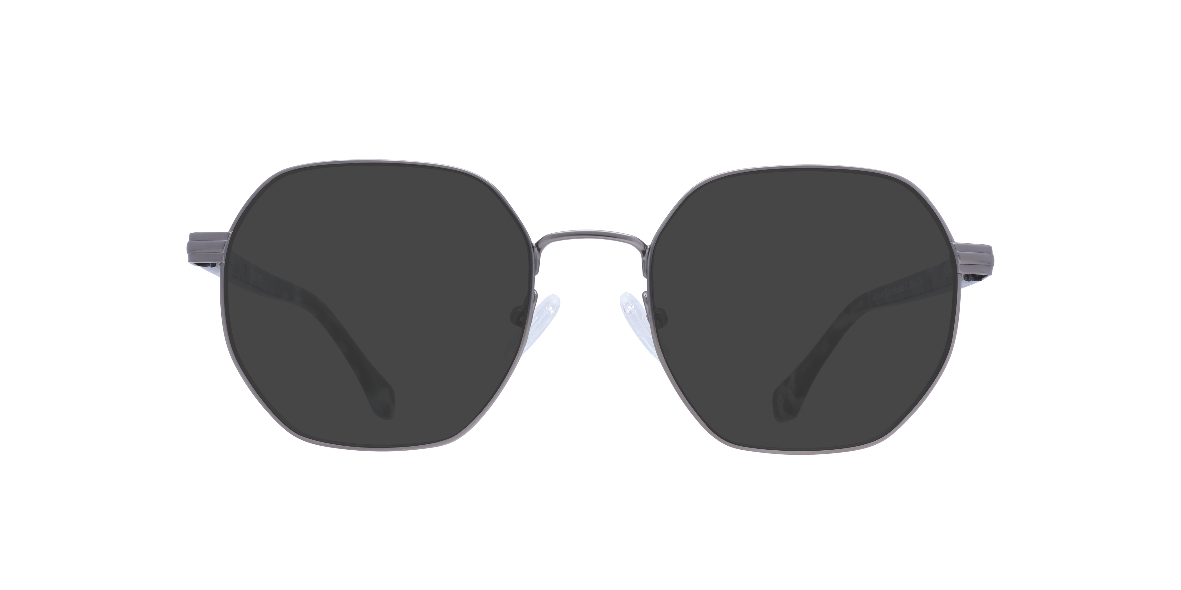 Hainault Matte Gunmetal MetalEyeglass Frames for Glasses Direct, with Tinted Lenses
