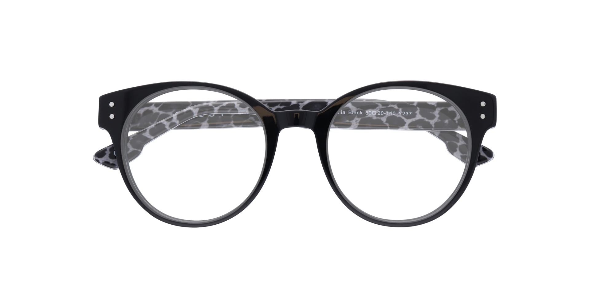 Emelia Black AcetateEyeglass Frames for Glasses Direct, Closed View