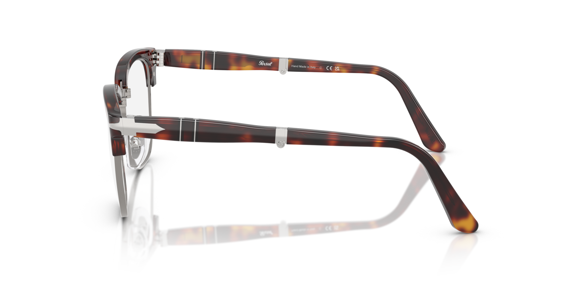 PO3375V Havana AcetateEyeglass Frames for Glasses Direct, Side View