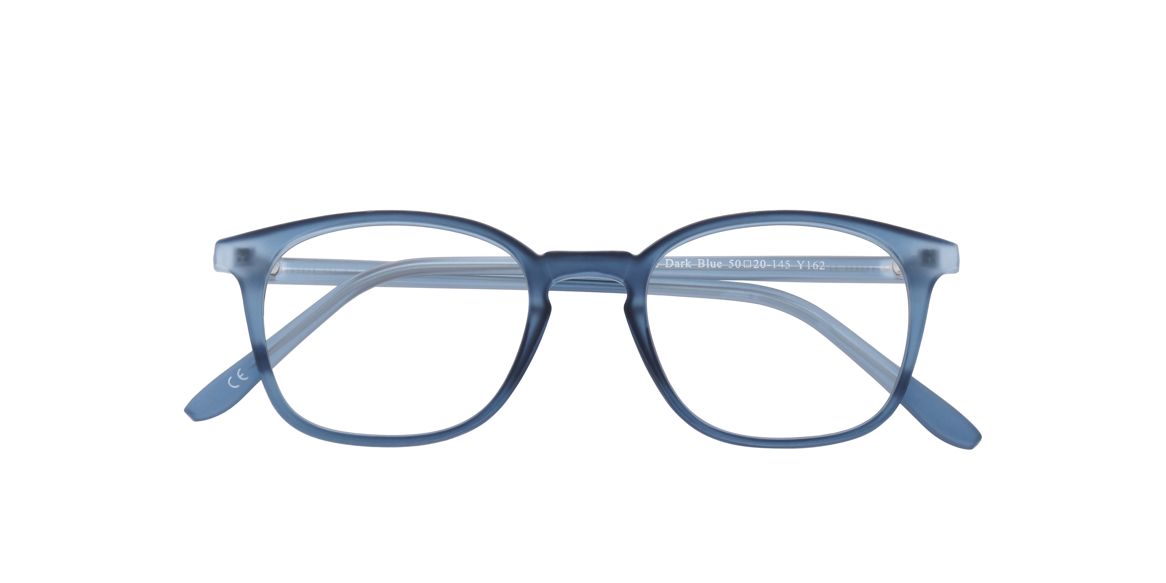 Dax Matte Dark Blue PlasticSunglass Frames for Glasses Direct, Closed View