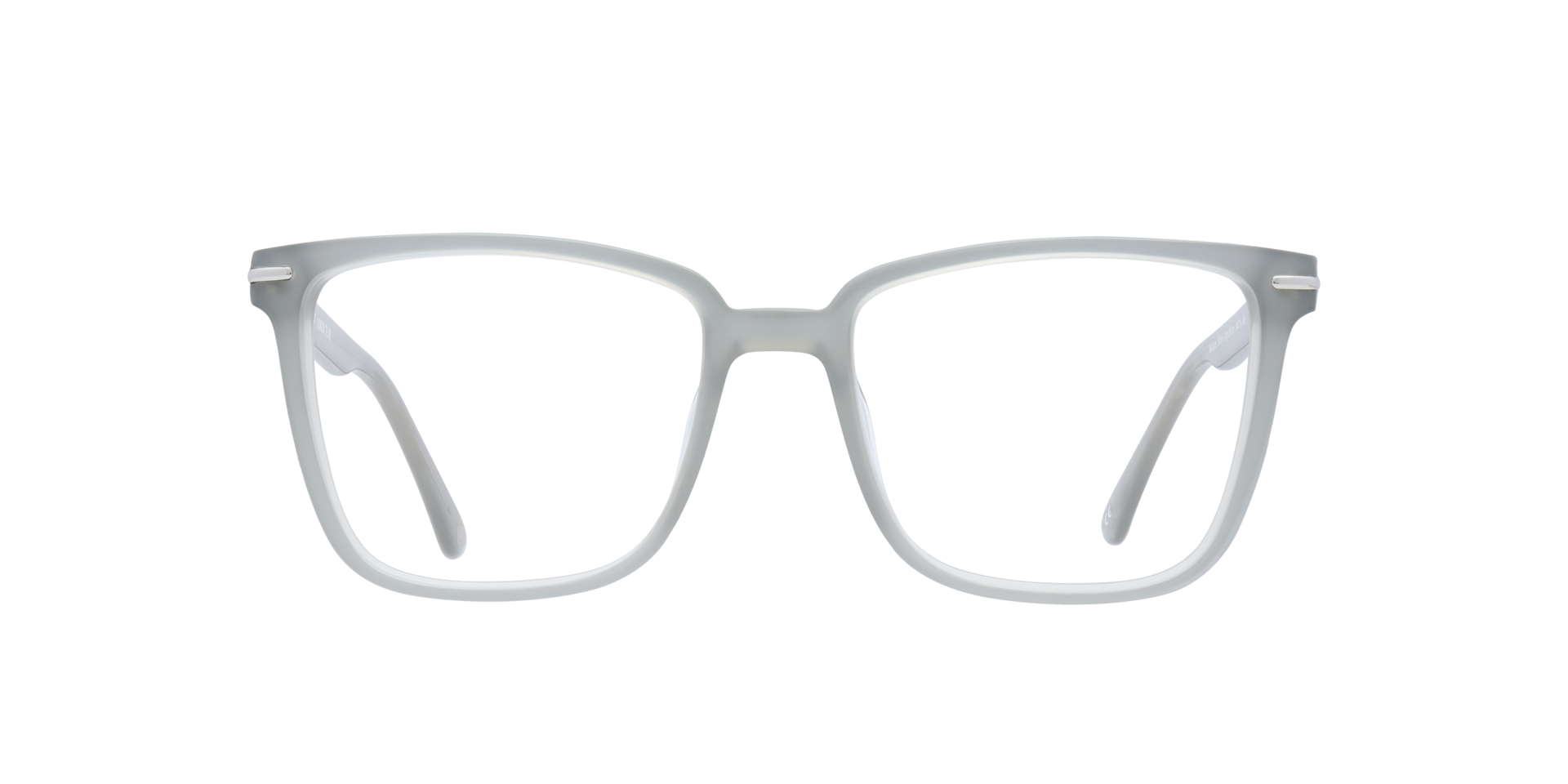 Balham Shiny Grey & Silver AcetateEyeglass Frames for Glasses Direct, Front View