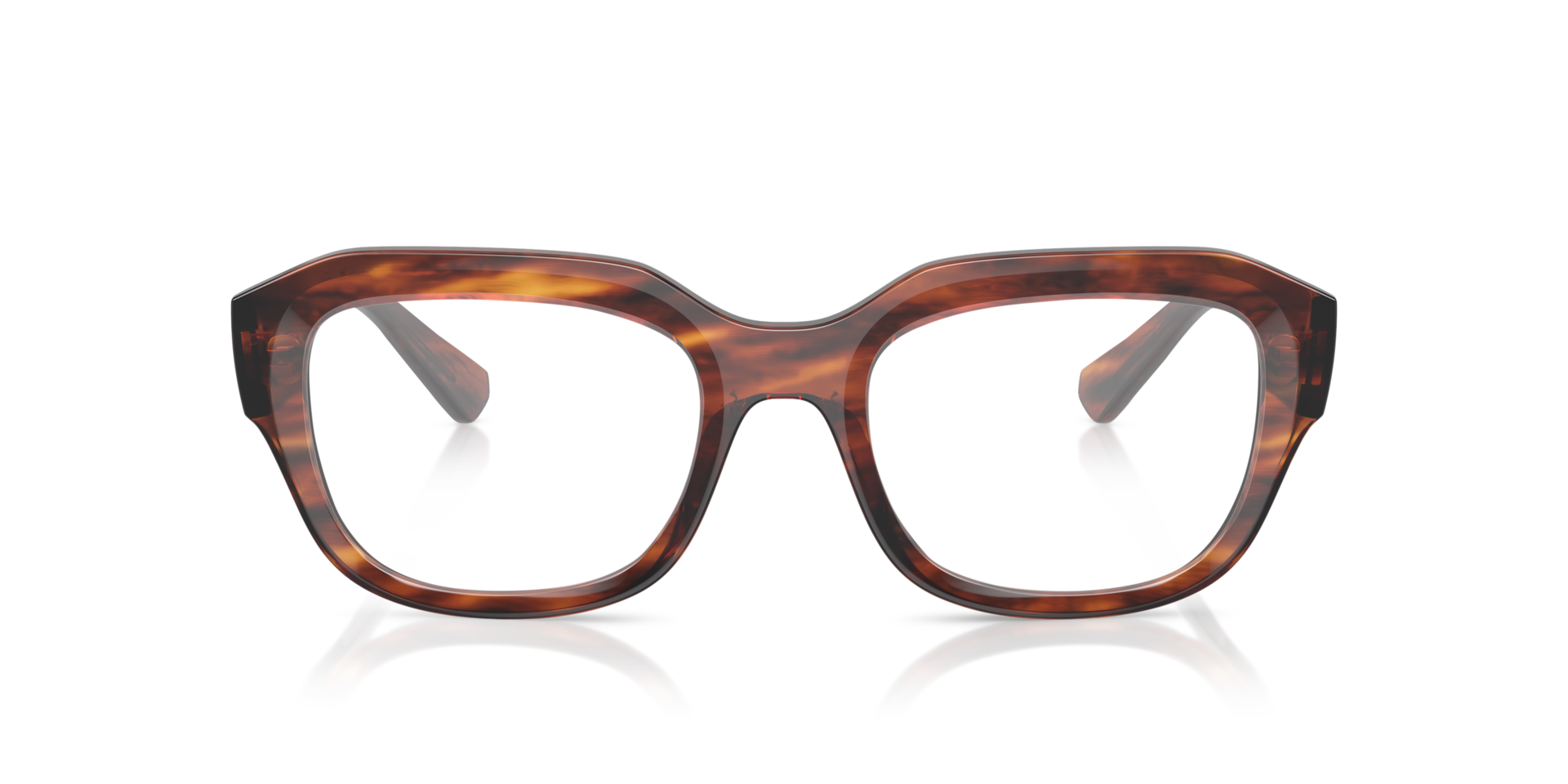 RB7225 Striped Havana PlasticEyeglass Frames for Glasses Direct, Front View
