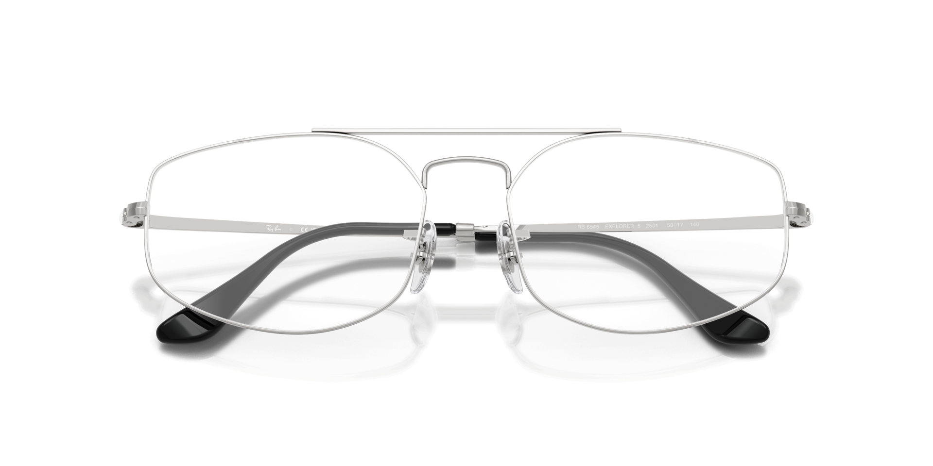 Explorer V Optics Silver MetalEyeglass Frames for Glasses Direct, Closed View