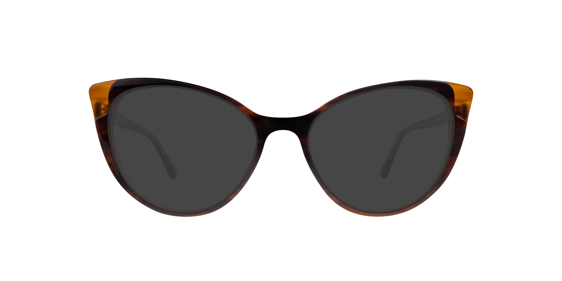 Hayley Bi Layer Brown Horn AcetateEyeglass Frames for Glasses Direct, with Tinted Lenses