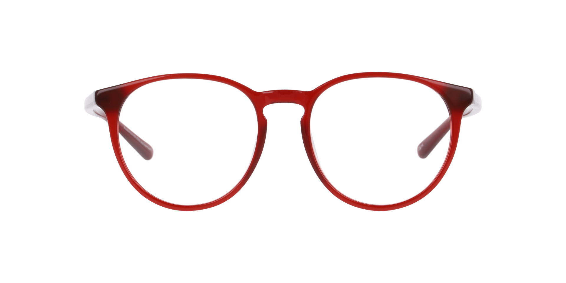 Nolan Transparent Red AcetateEyeglass Frames for Glasses Direct, Front View