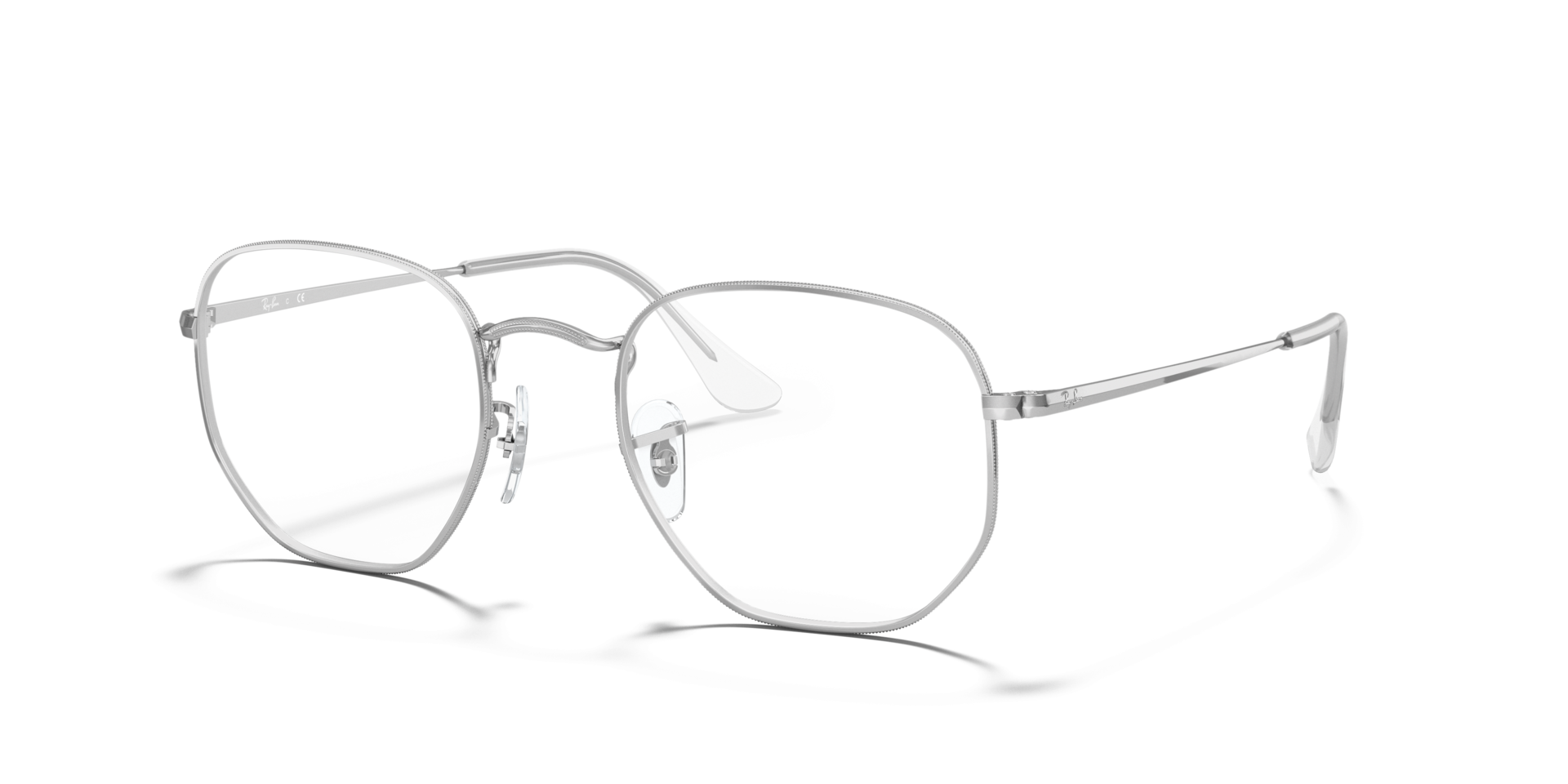 RB6448 Silver MetalEyeglass Frames for Glasses Direct, Angle View