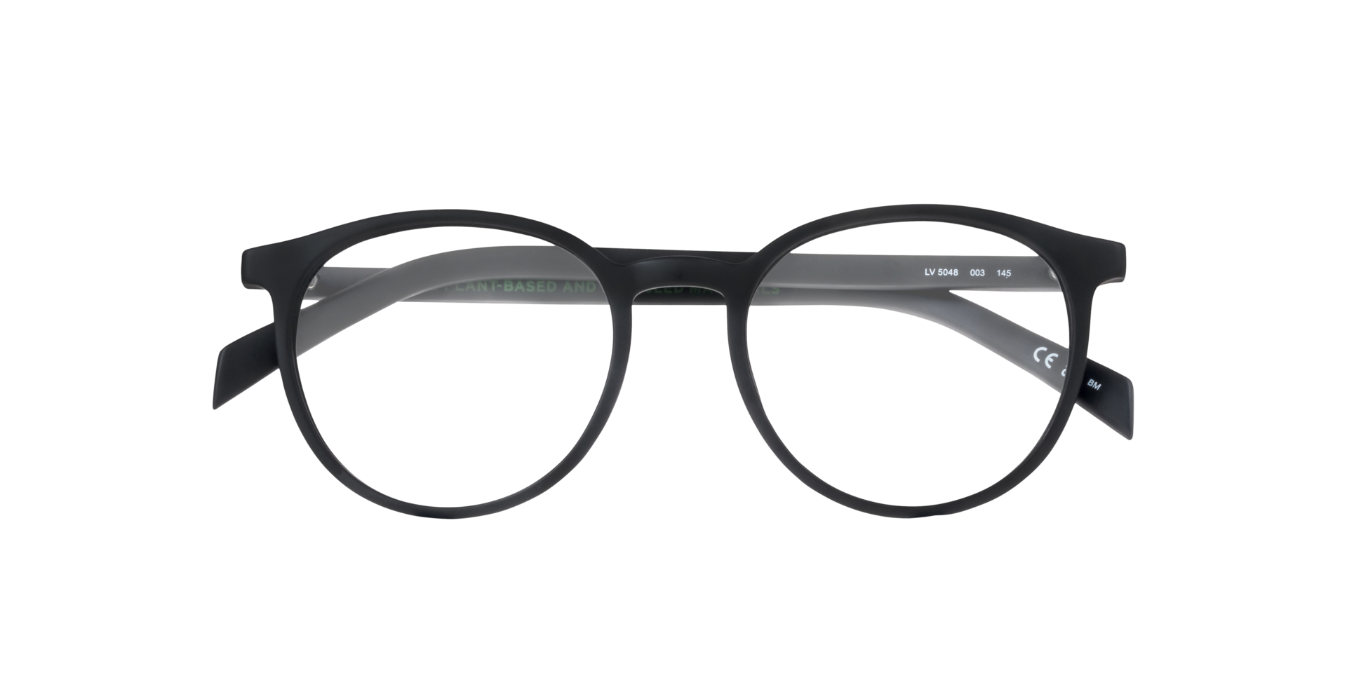 LV 5048 Black PlasticEyeglass Frames for Glasses Direct, Closed View