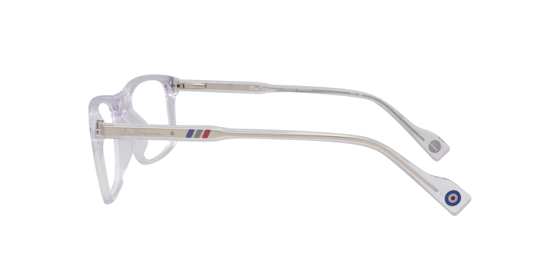 Newgate Clear MetalEyeglass Frames for Glasses Direct, Side View