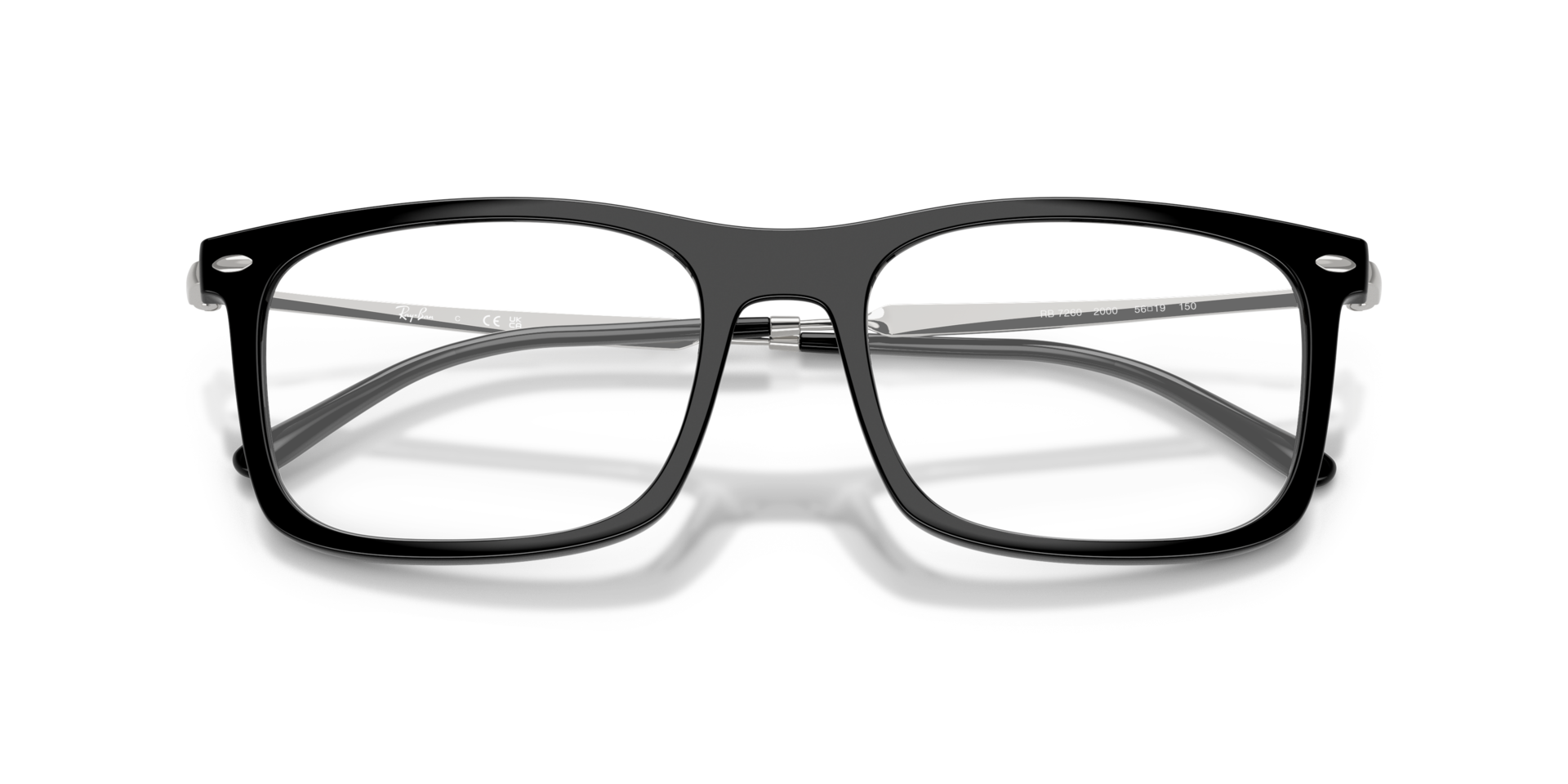 RB7260 Black PlasticEyeglass Frames for Glasses Direct, Closed View