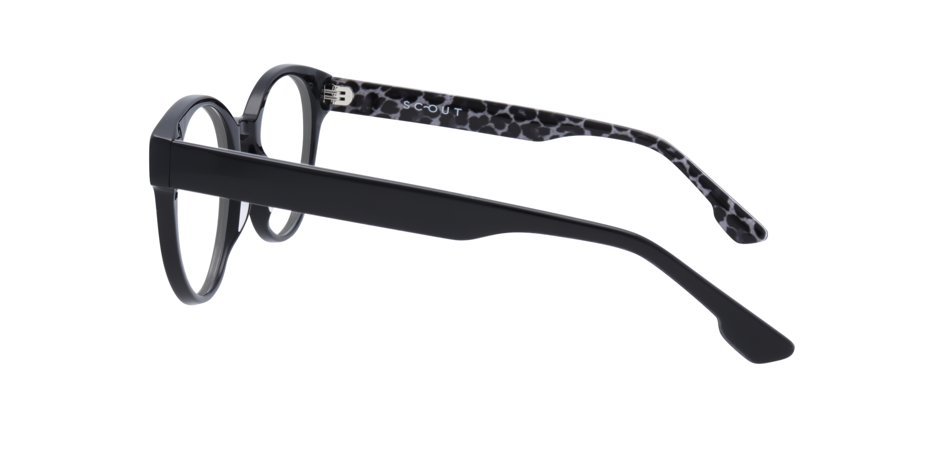 Emelia Black AcetateEyeglass Frames for Glasses Direct, Side View