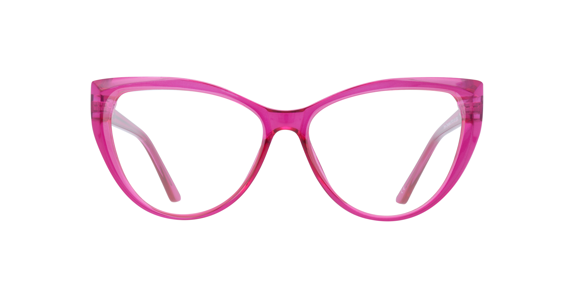 Freya Crystal & Pink PlasticEyeglass Frames for Glasses Direct, Front View