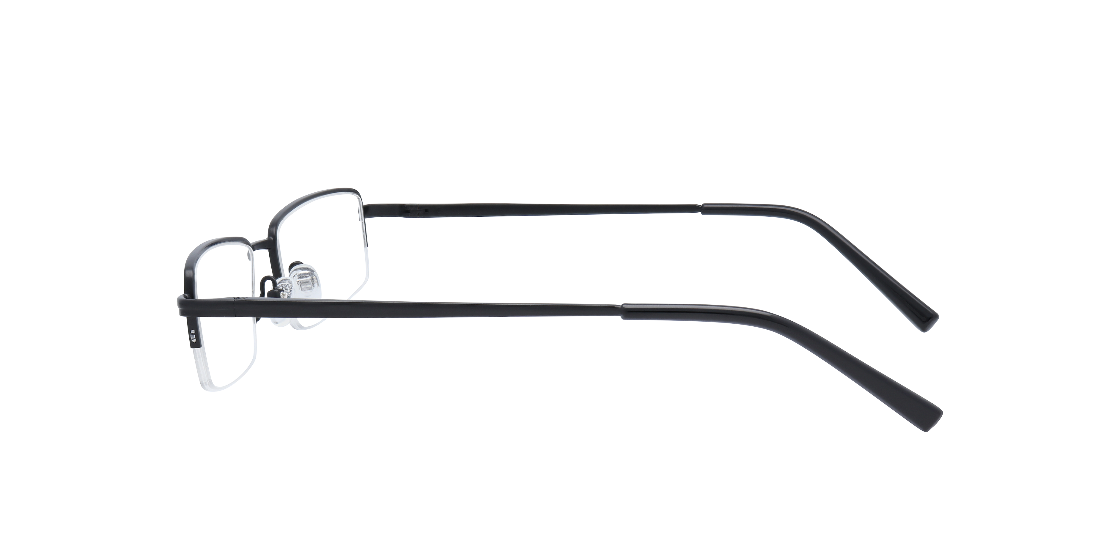 Erin Matte Black MetalSunglass Frames for Glasses Direct, Side View