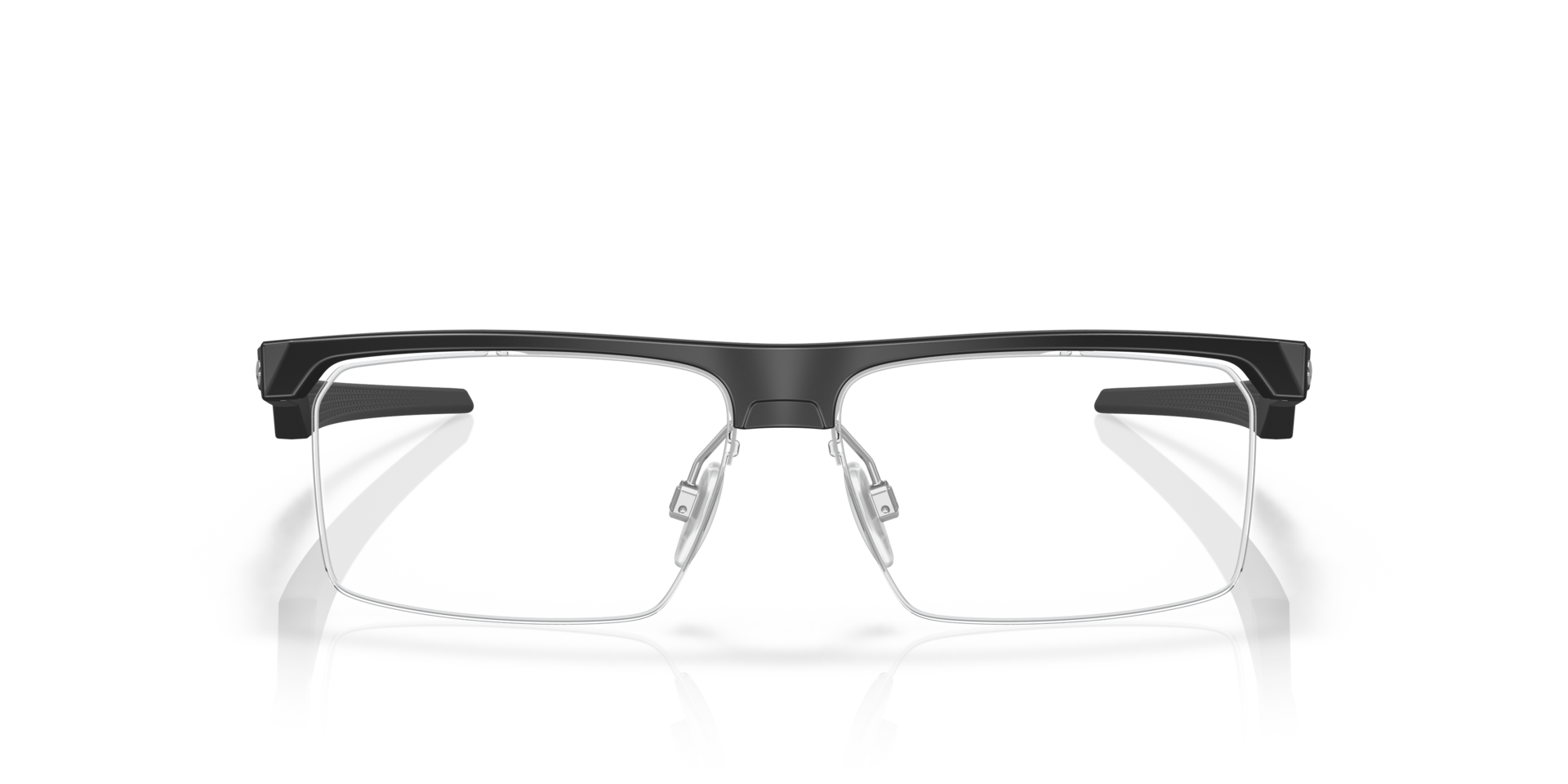 Coupler Satin Black PlasticEyeglass Frames for Glasses Direct, Front View