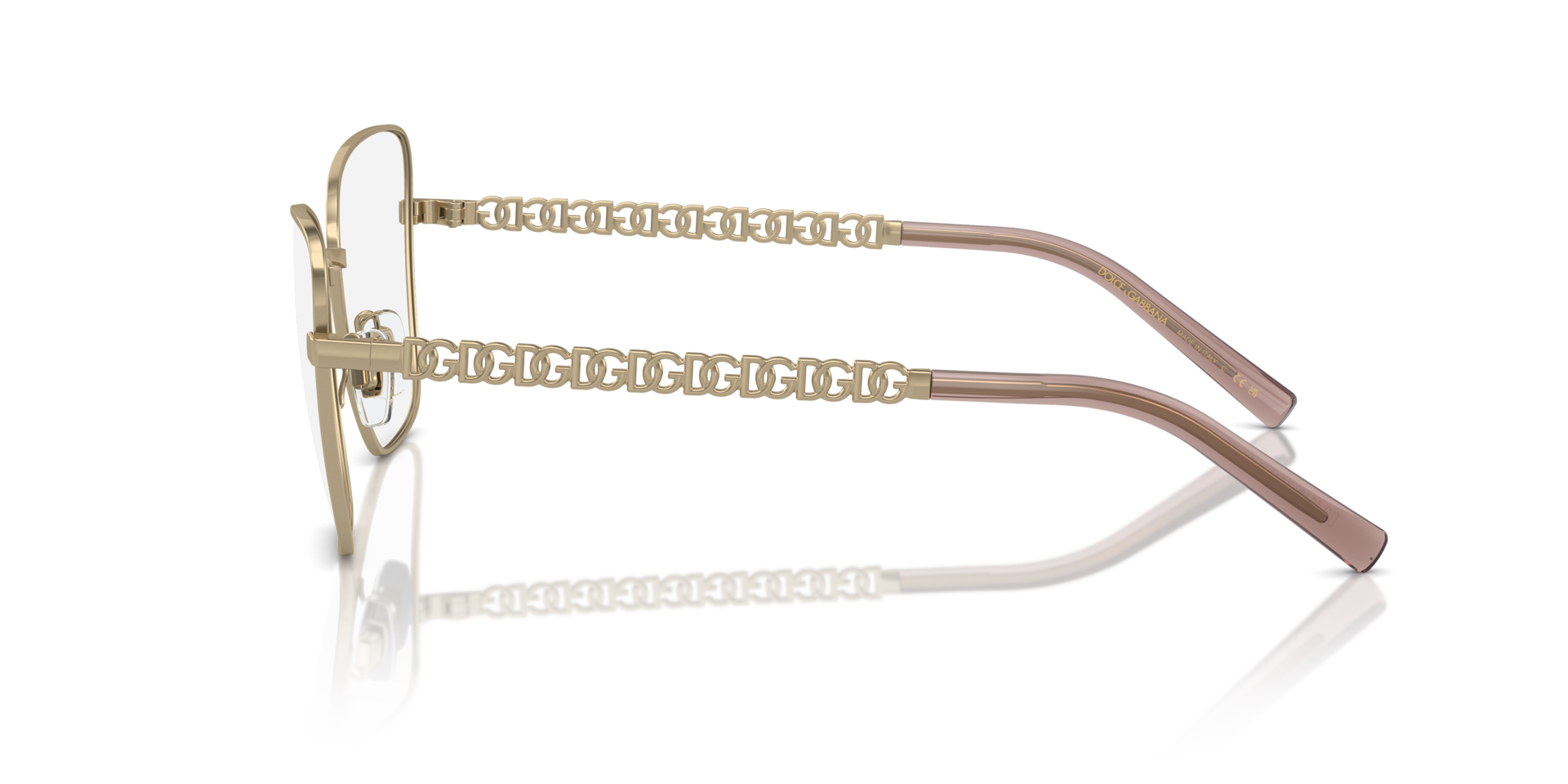 DG1346 Light Gold MetalEyeglass Frames for Glasses Direct, Side View