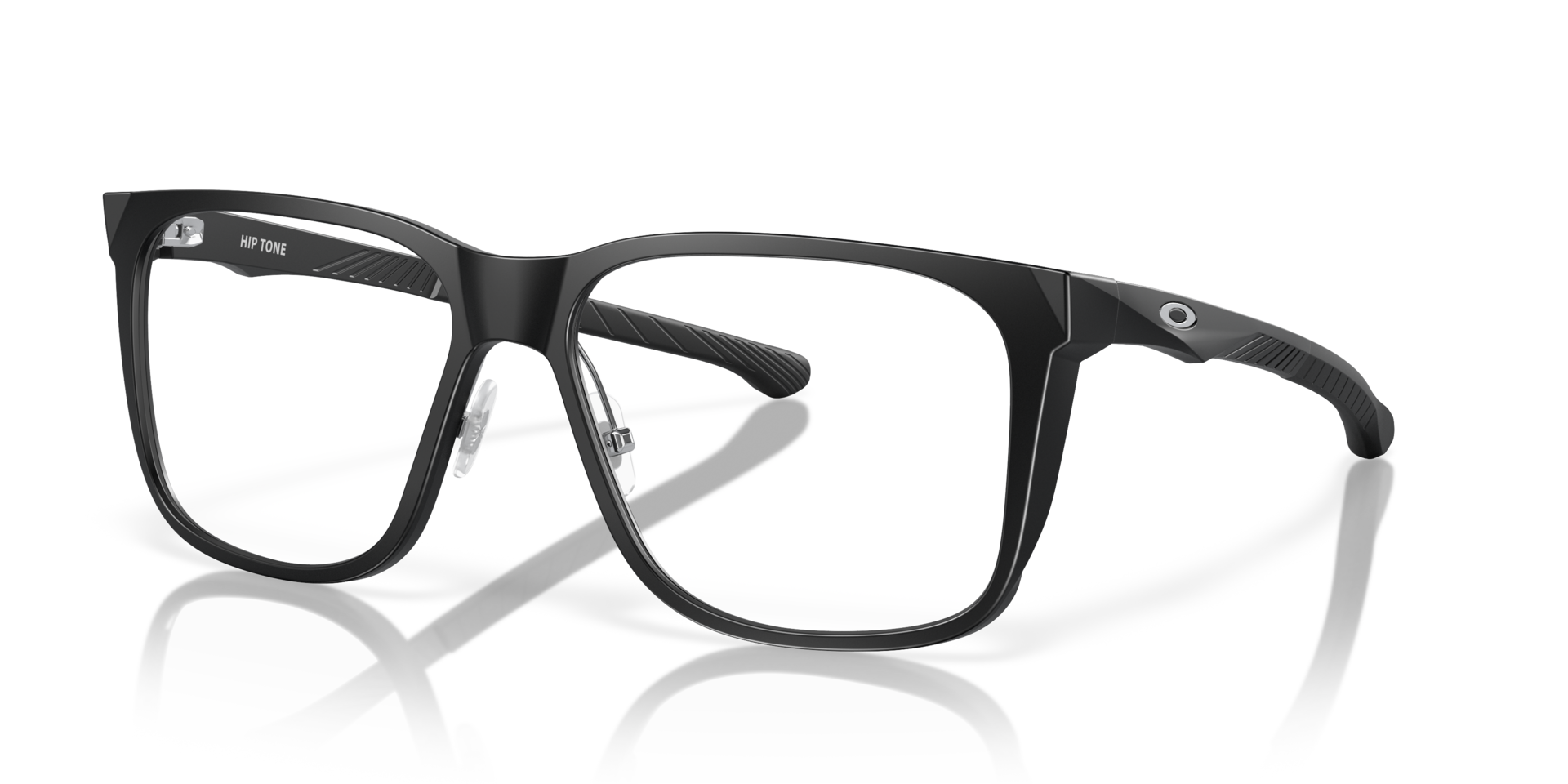 Hip Tone Satin Black PlasticEyeglass Frames for Glasses Direct, Angle View