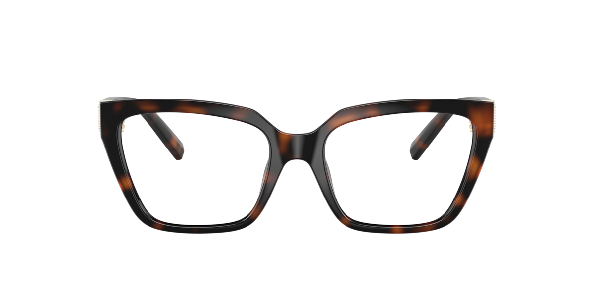Tiffany & Co. Women's Havana Square Plastic Eyeglasses Online - Full Rim - Tf2257bu
