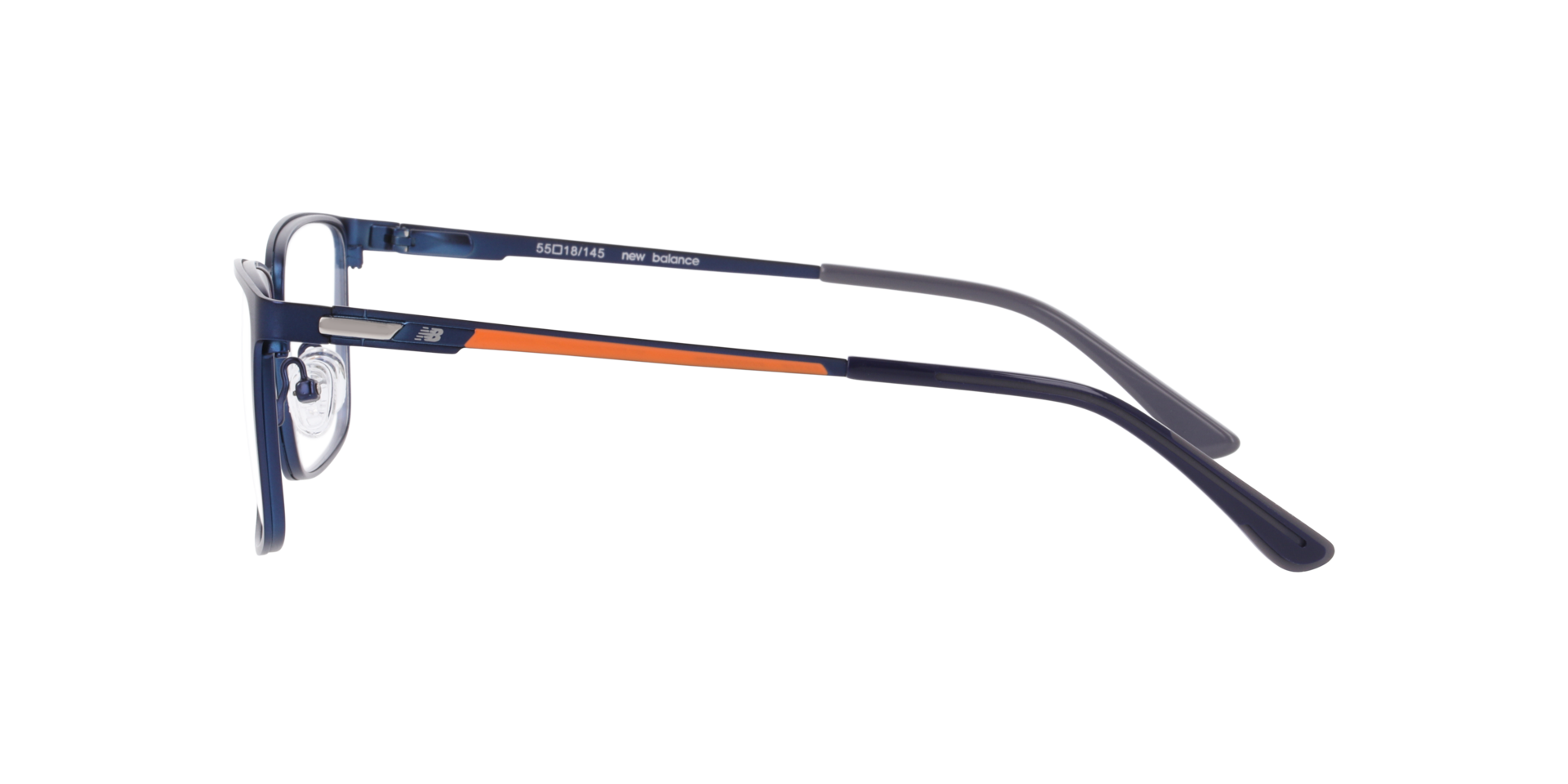 Nb4186 Blue Matte MetalEyeglass Frames for Glasses Direct, Side View