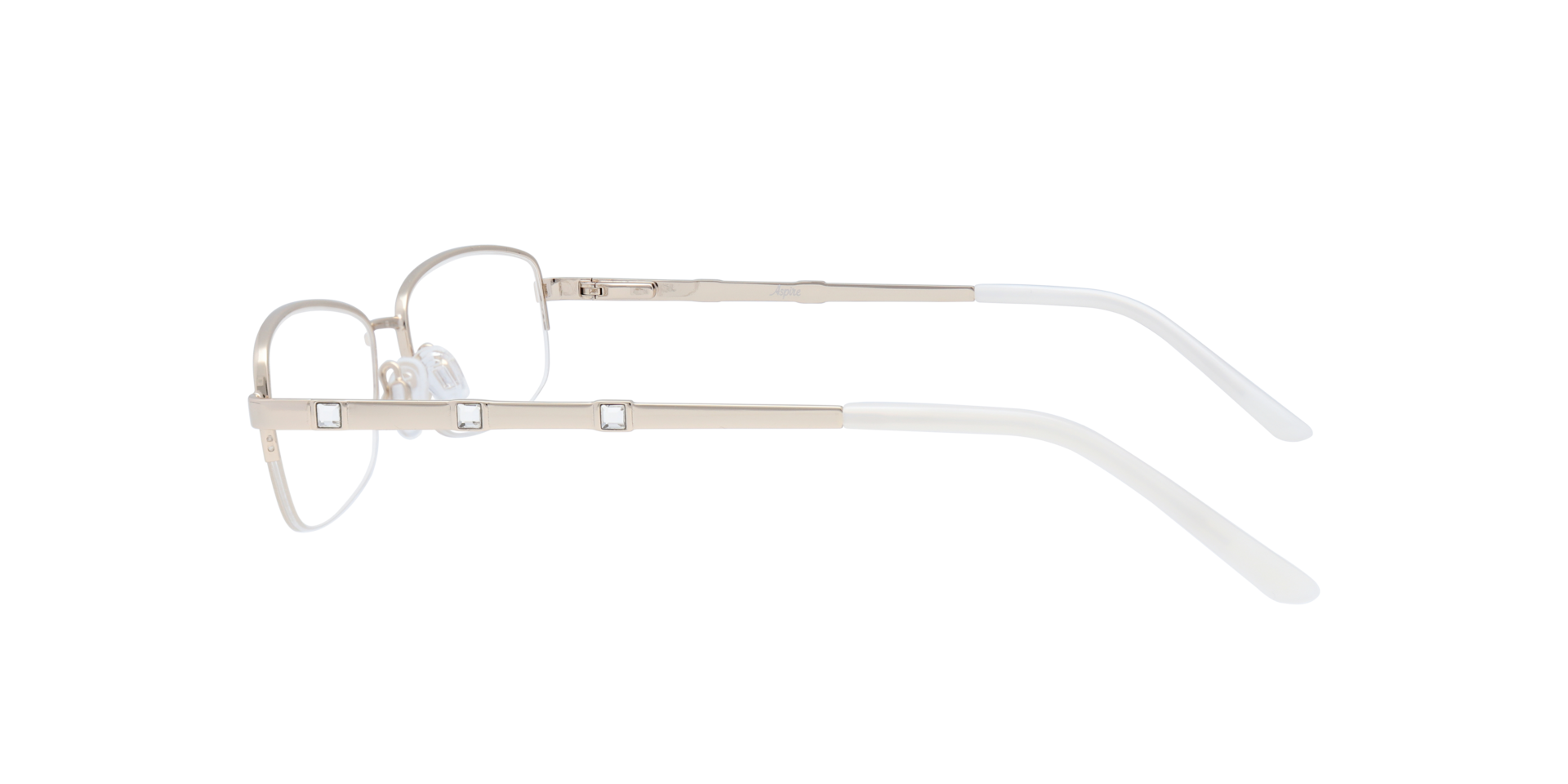 Arielle Gold MetalEyeglass Frames for Glasses Direct, Side View