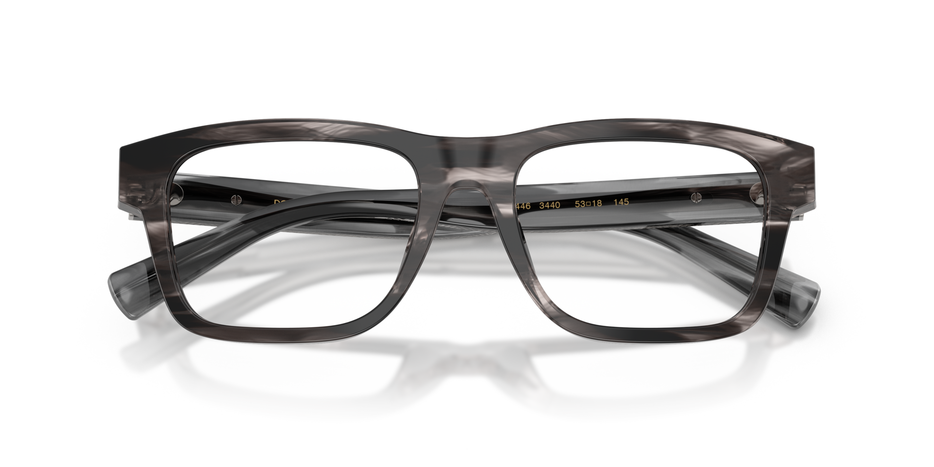 DG3446 Striped Grey AcetateEyeglass Frames for Glasses Direct, Closed View
