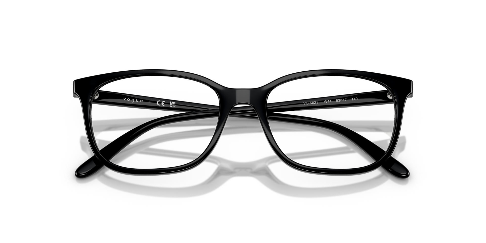 VO5621 Black PlasticEyeglass Frames for Glasses Direct, Closed View