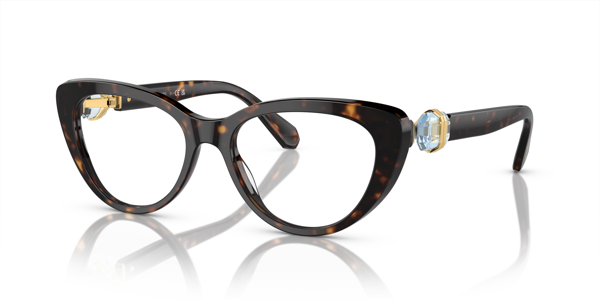 SK2005 Dark Havana AcetateEyeglass Frames for Glasses Direct, Angle View