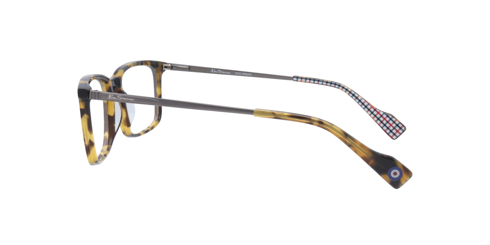 Chester BN Tortoise MetalEyeglass Frames for Glasses Direct, Side View