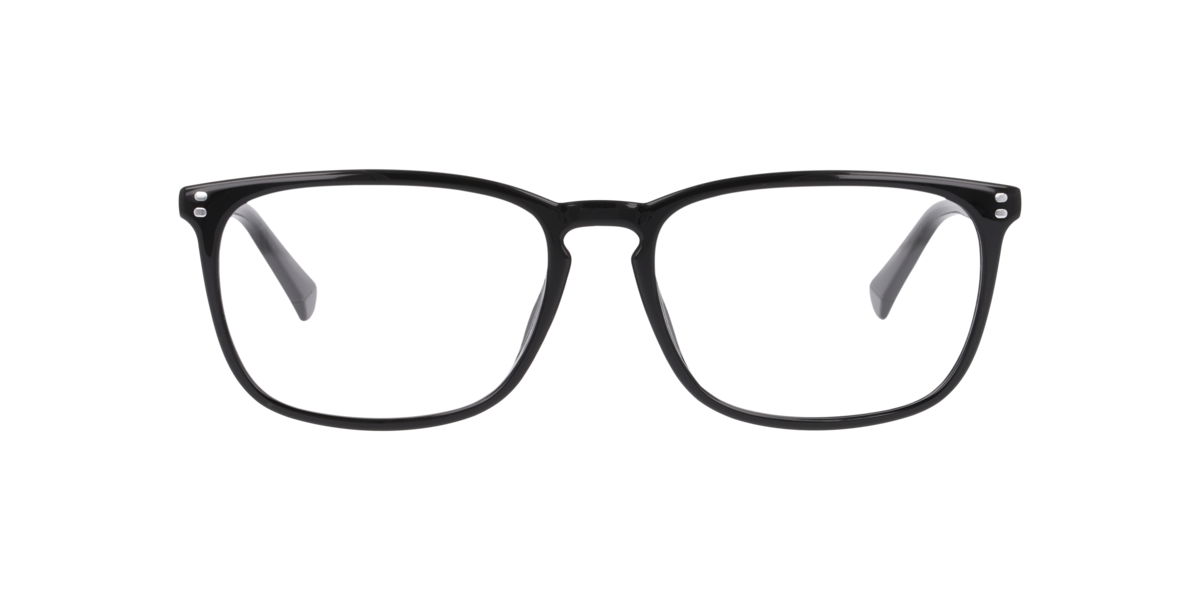 Polaroid Men's Black Rectangle Plastic Eyeglasses Online - Full Rim - Pld D553