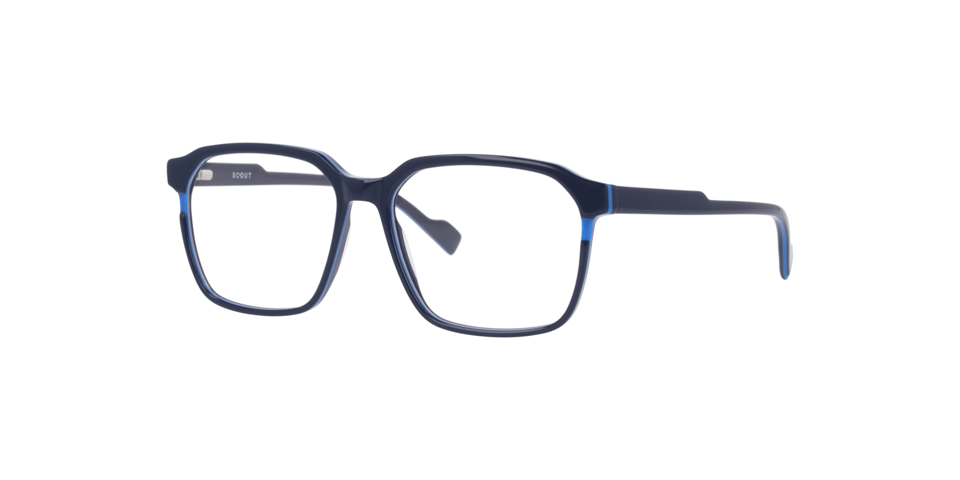 Maddox Navy Blue AcetateEyeglass Frames for Glasses Direct, Angle View