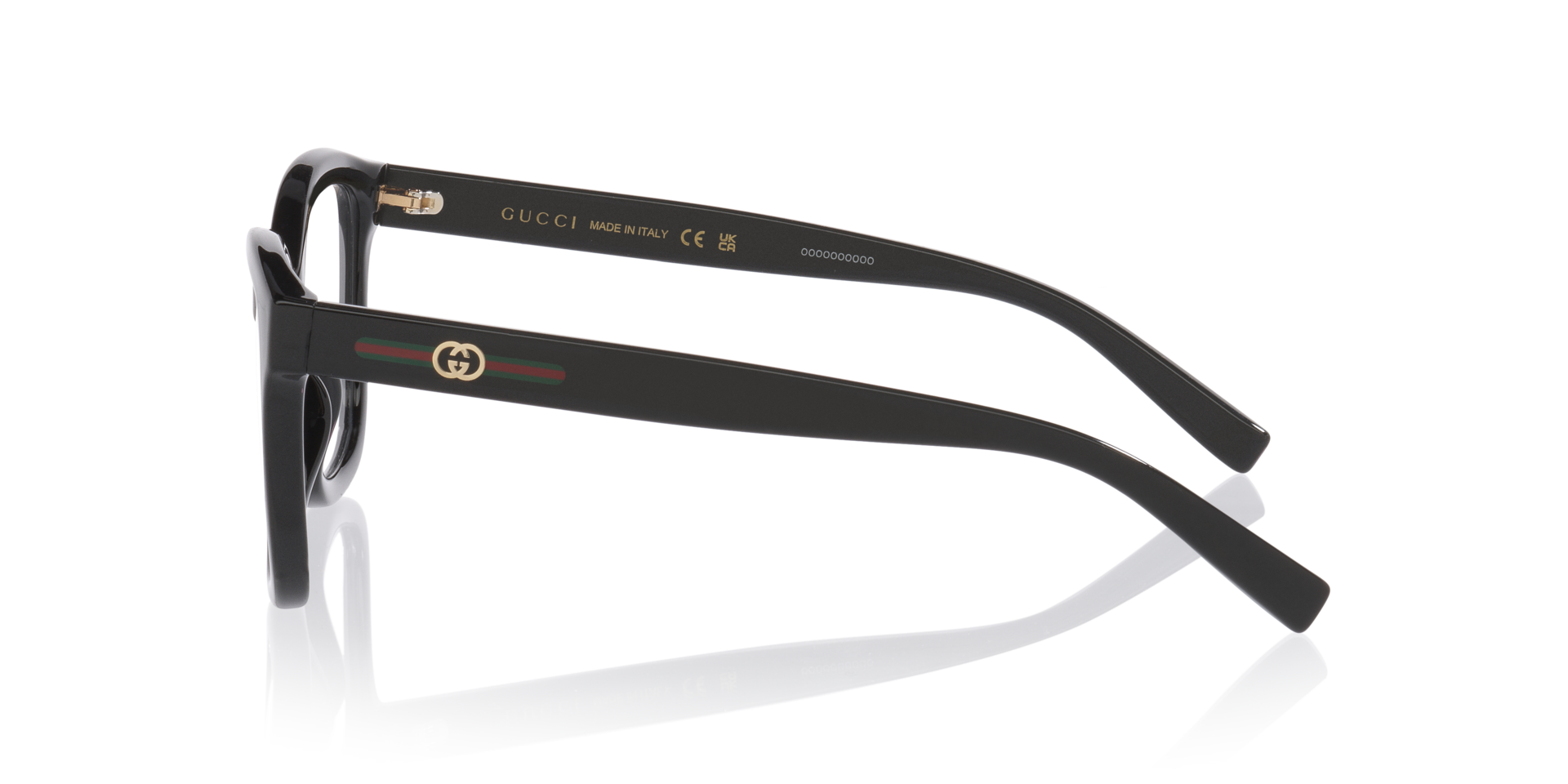 GG2104O Black PlasticEyeglass Frames for Glasses Direct, Side View