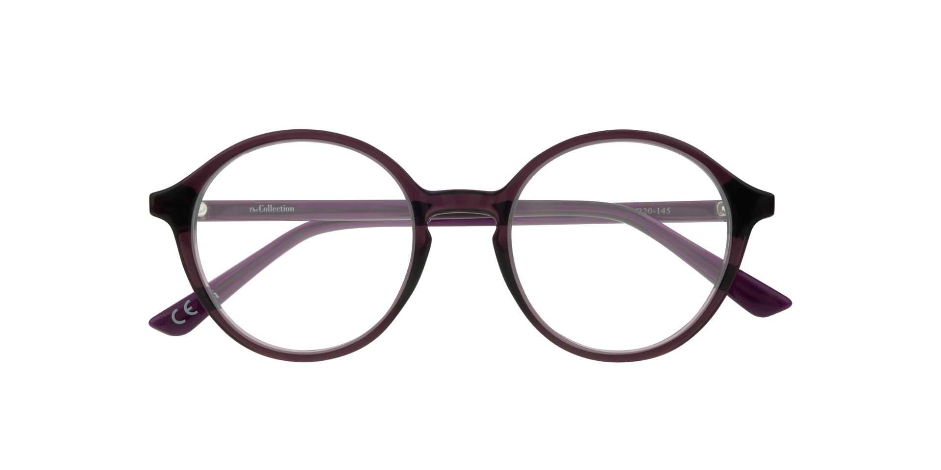 Kasia Crystal Purple PlasticSunglass Frames for Glasses Direct, Closed View