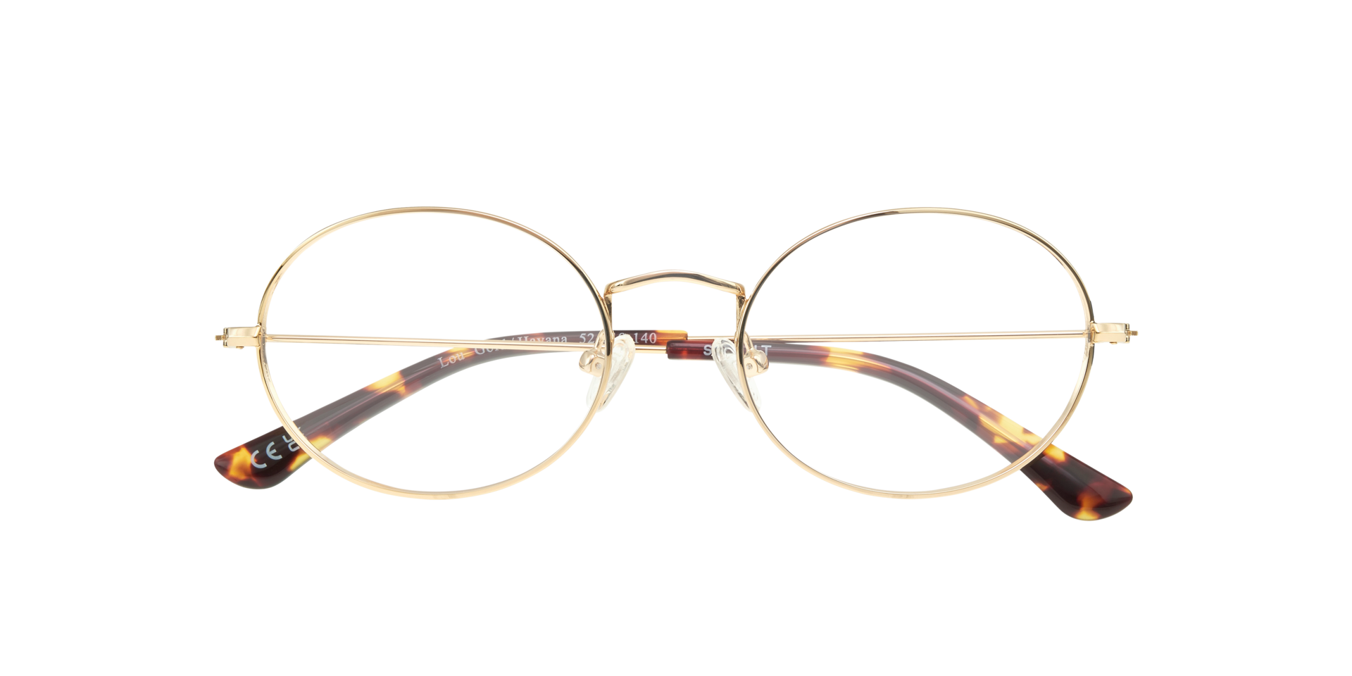 Lou Gold & Havana MetalEyeglass Frames for Glasses Direct, Closed View
