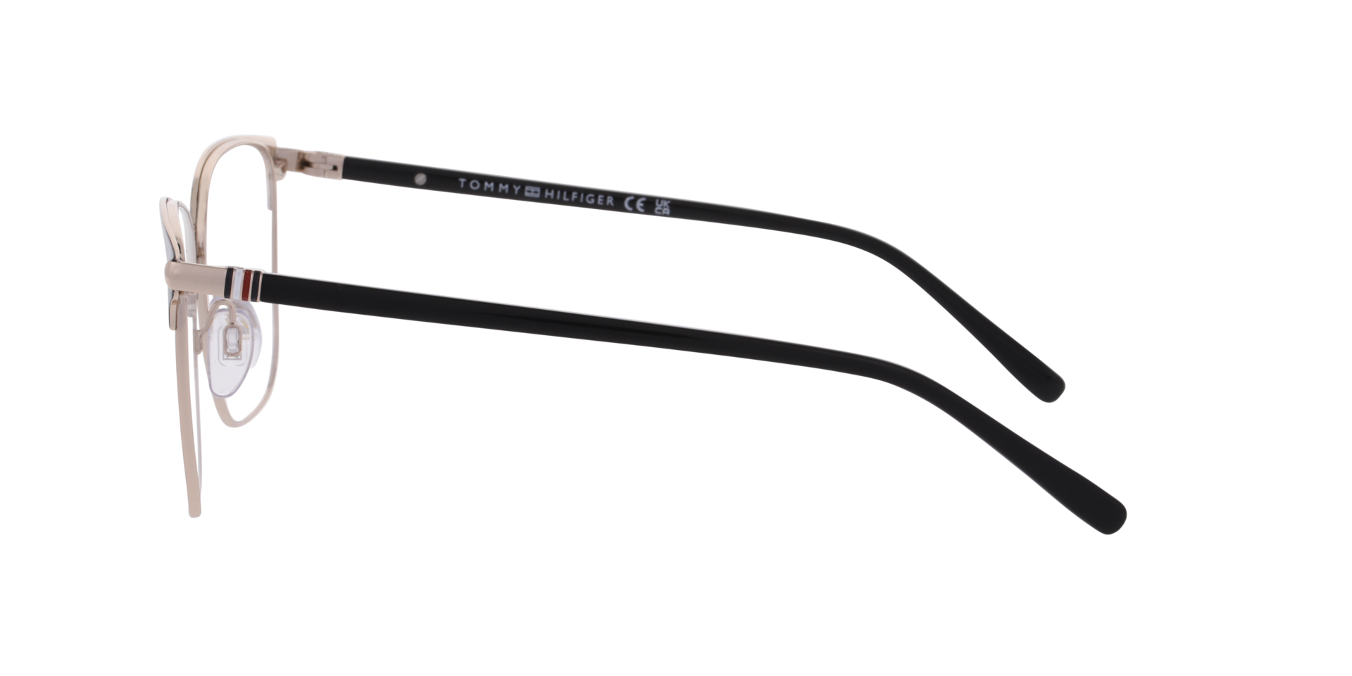 TH 2351 Black Gold MetalEyeglass Frames for Glasses Direct, Side View