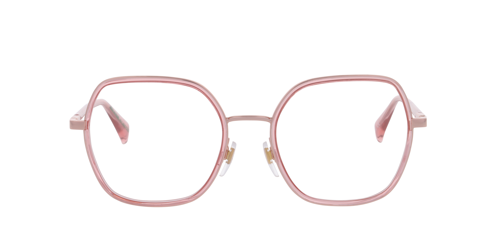 LV 1109 Gold Pink MetalEyeglass Frames for Glasses Direct, Front View