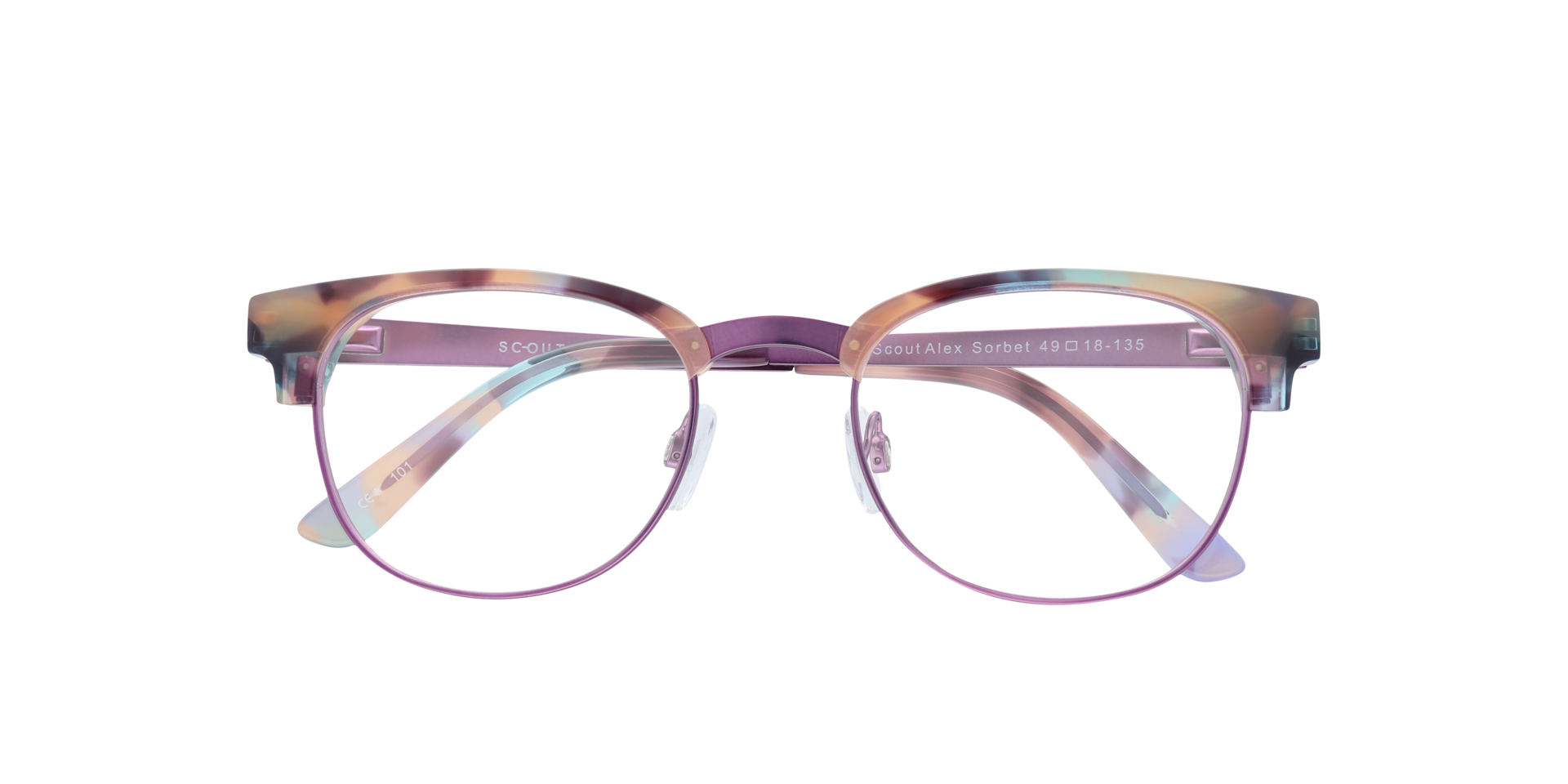 Alex Sorbet MetalEyeglass Frames for Glasses Direct, Closed View