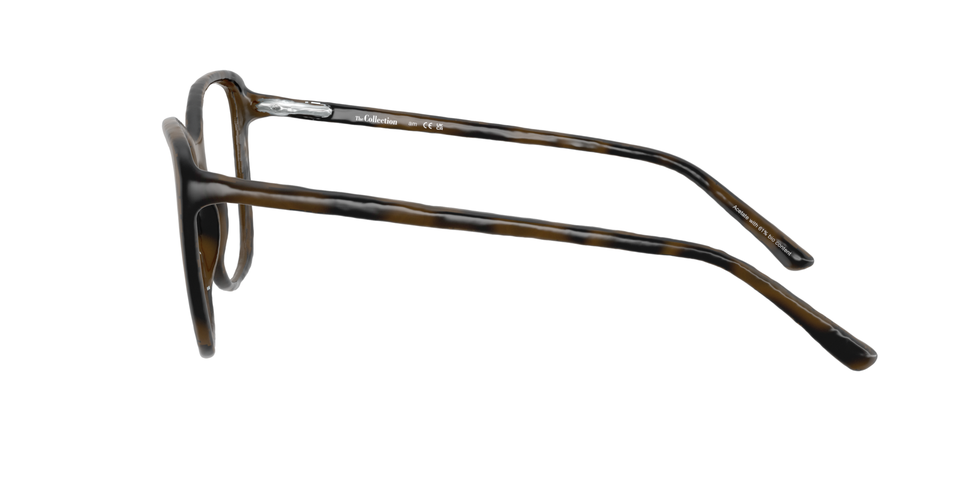 Marigold Dark Havana AcetateEyeglass Frames for Glasses Direct, Side View