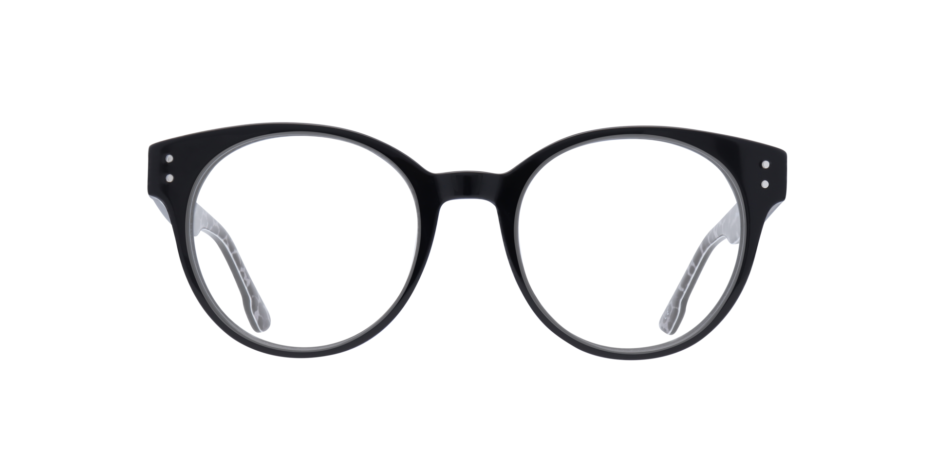 Emelia Black AcetateEyeglass Frames for Glasses Direct, Front View