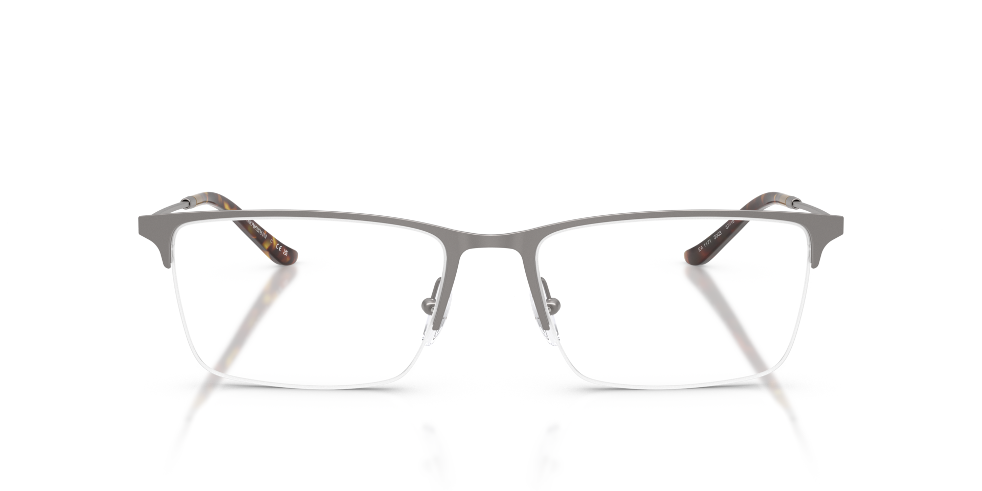 EA1171 Matte Gunmetal MetalEyeglass Frames for Glasses Direct, Front View
