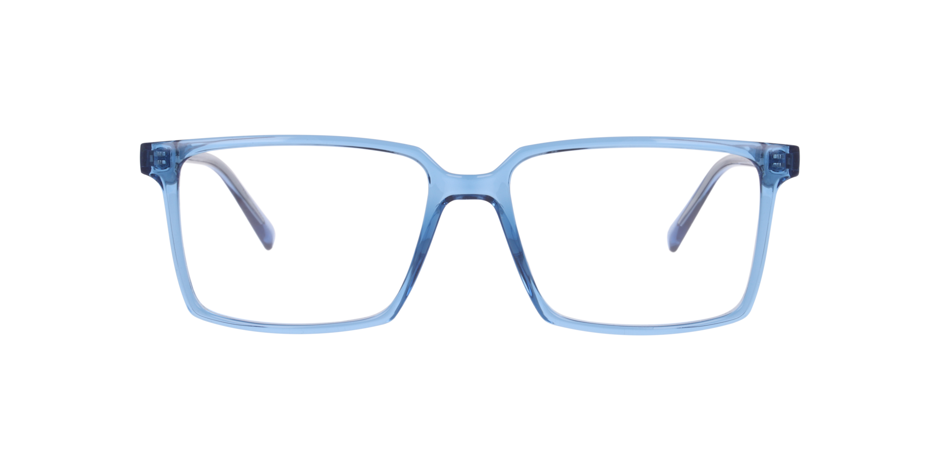 Nori Transparent Blue PlasticEyeglass Frames for Glasses Direct, Front View