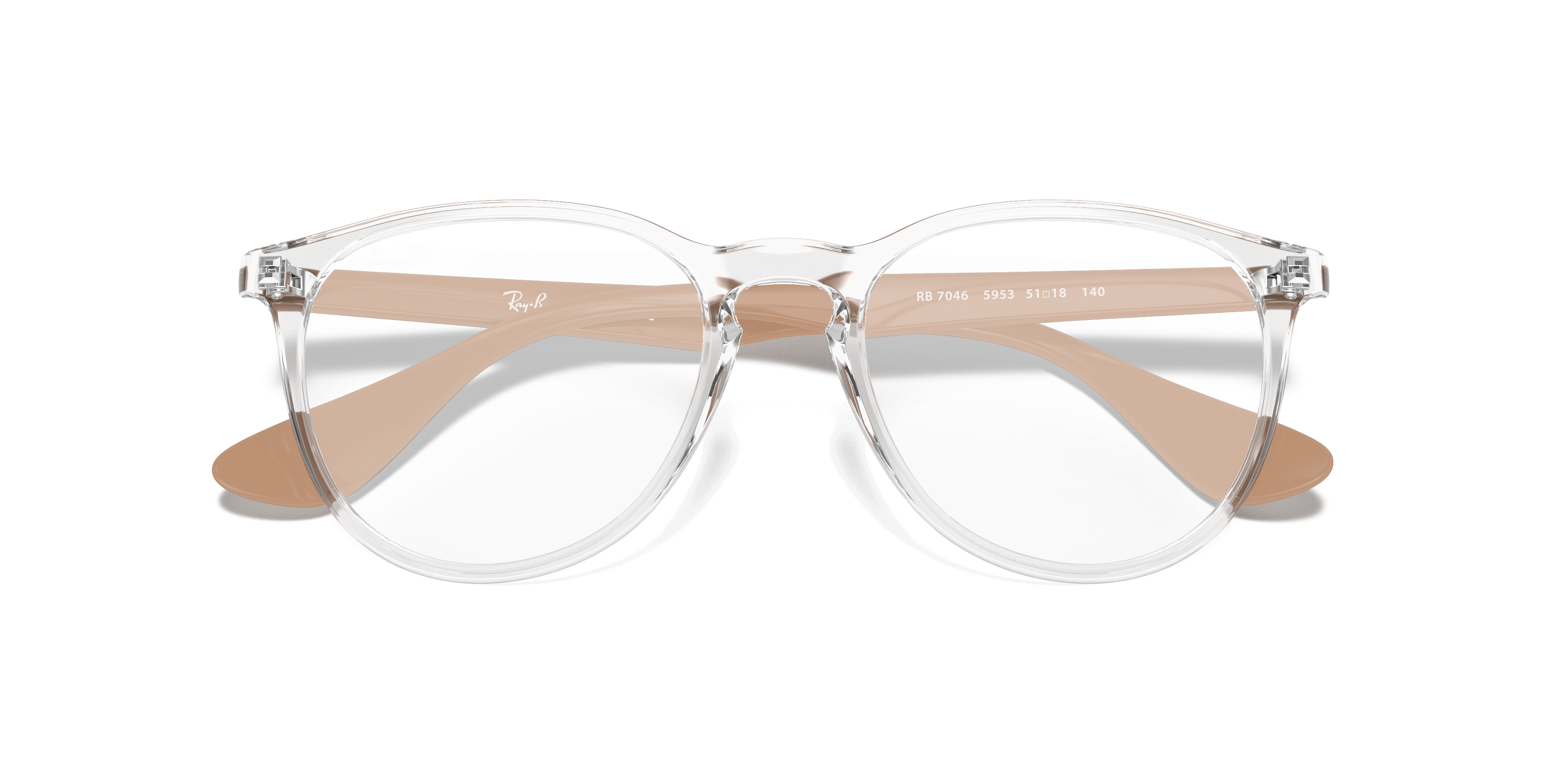 RB7046 Transparent PlasticEyeglass Frames for Glasses Direct, Closed View