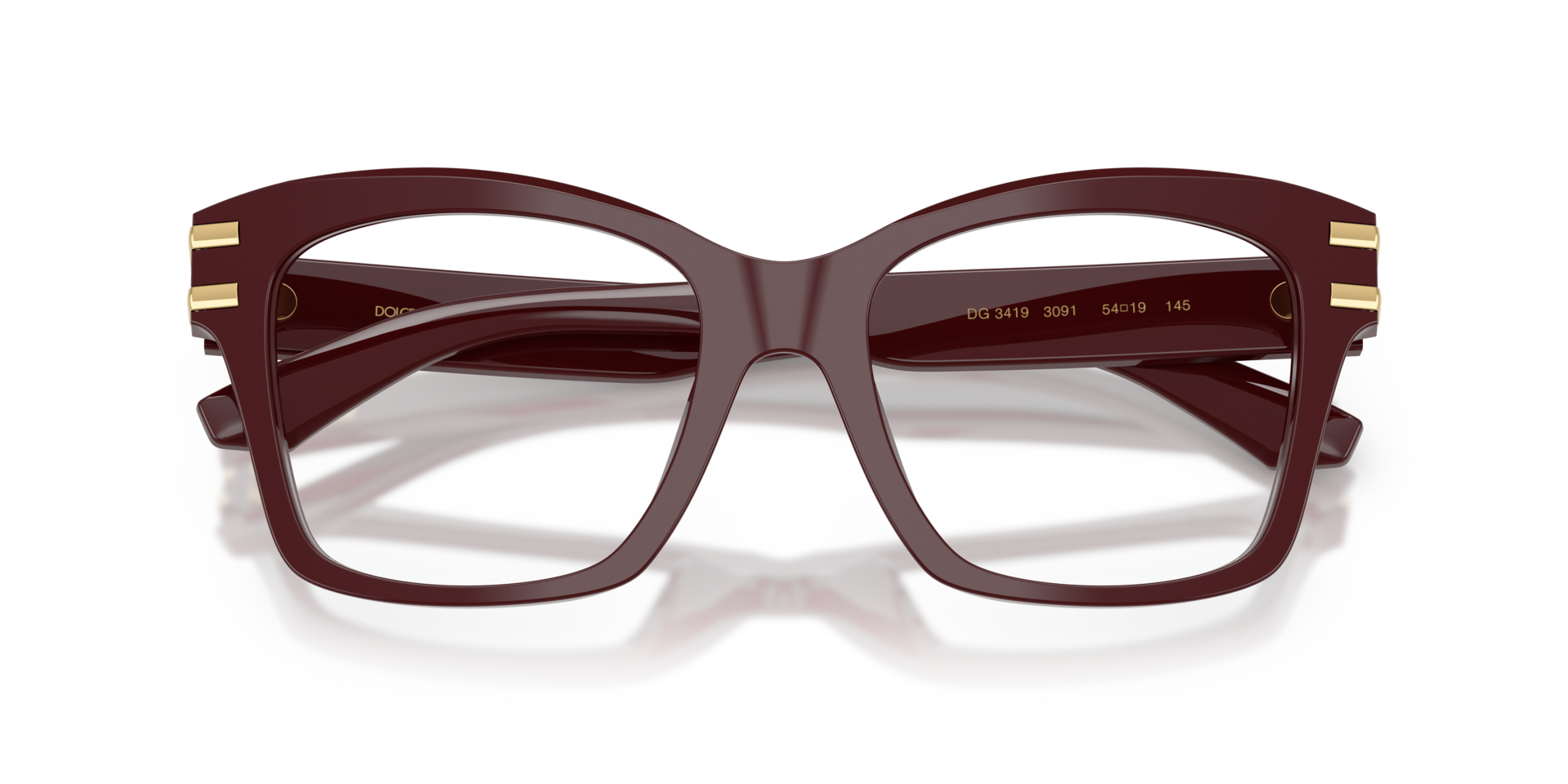 DG3419 Bordeaux AcetateEyeglass Frames for Glasses Direct, Closed View