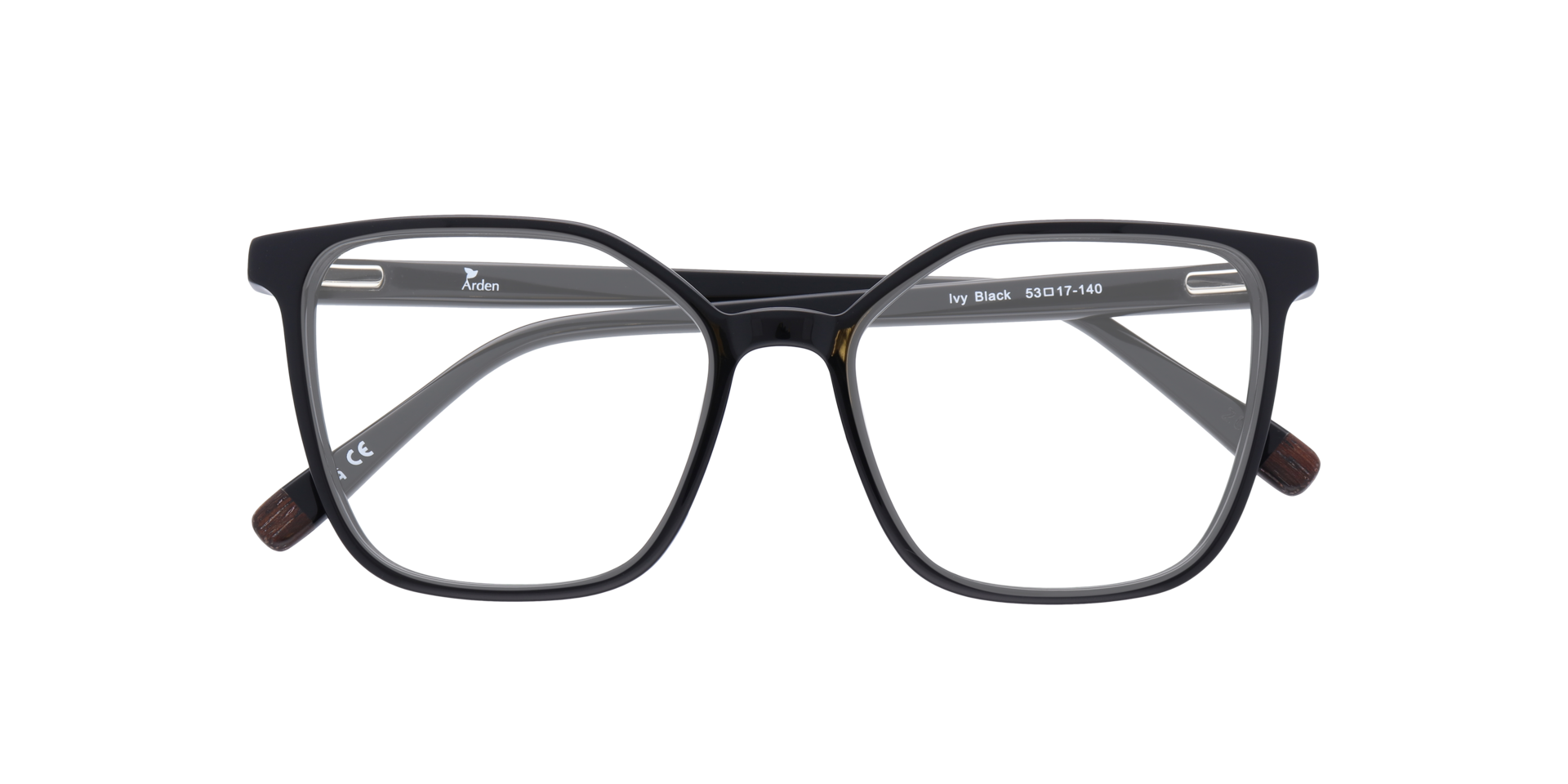 Ivy Black AcetateEyeglass Frames for Glasses Direct, Closed View