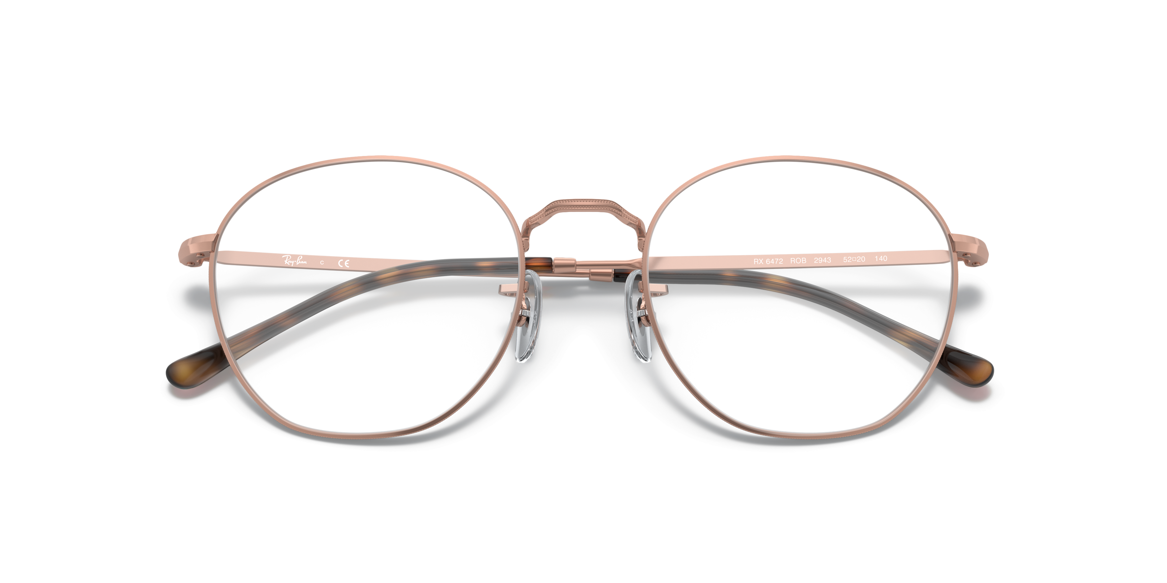 RB6472 Copper MetalEyeglass Frames for Glasses Direct, Closed View