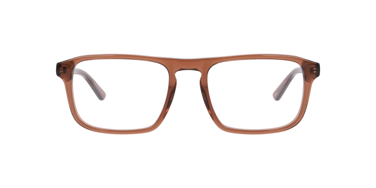 Gd Collection Men's Transparent Brown Rectangle Acetate Eyeglasses Online - Full Rim - Nate