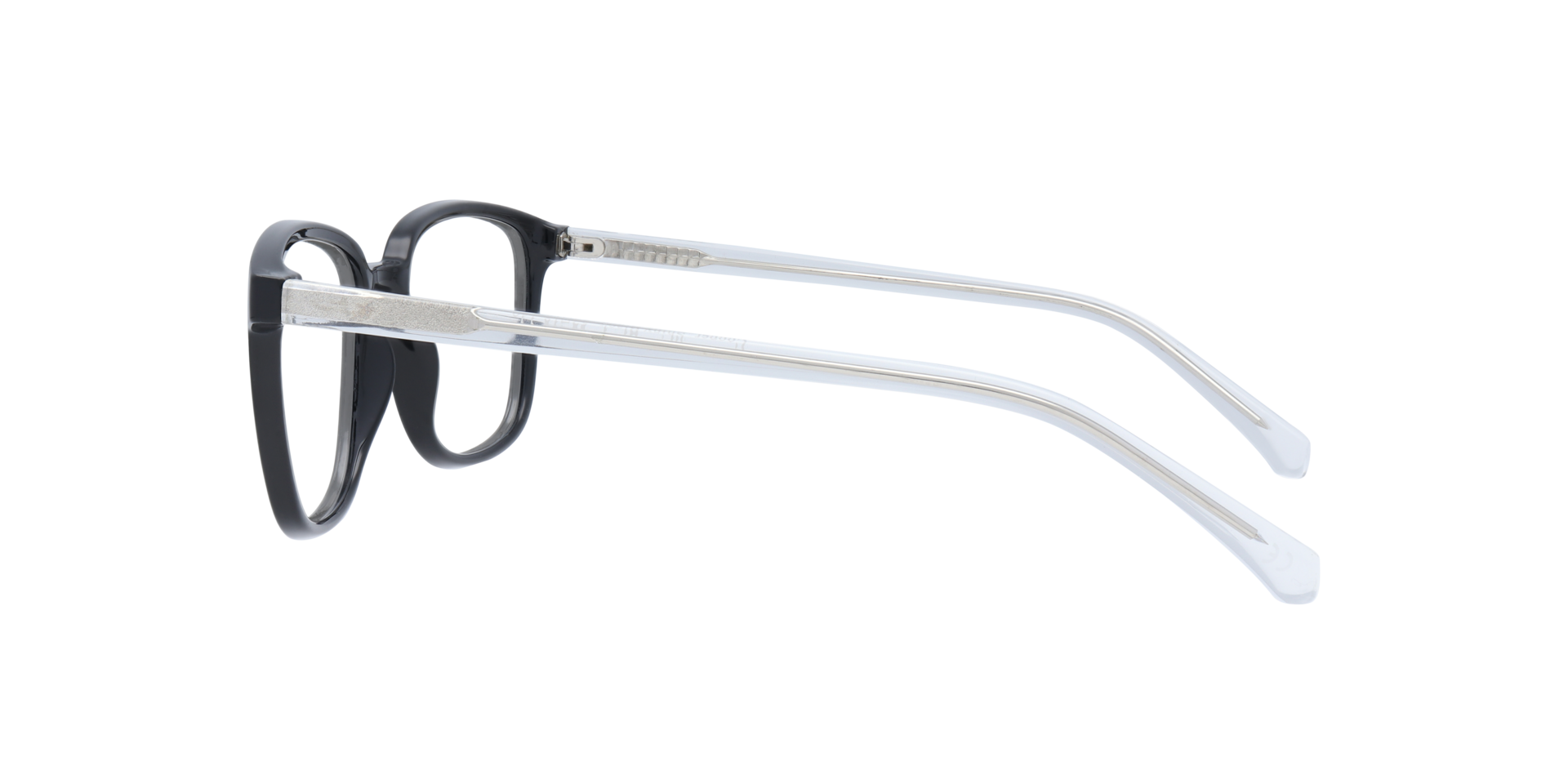 Cooper Shiny Black PlasticEyeglass Frames for Glasses Direct, Side View
