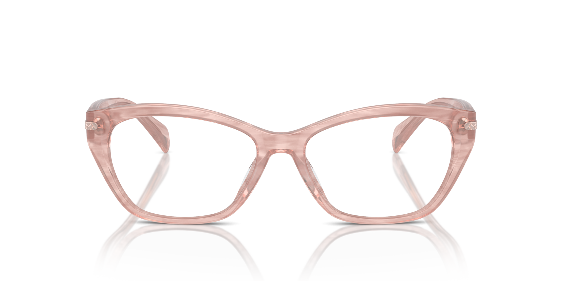 RA7161U Shiny Transparent Rose AcetateEyeglass Frames for Glasses Direct, Front View