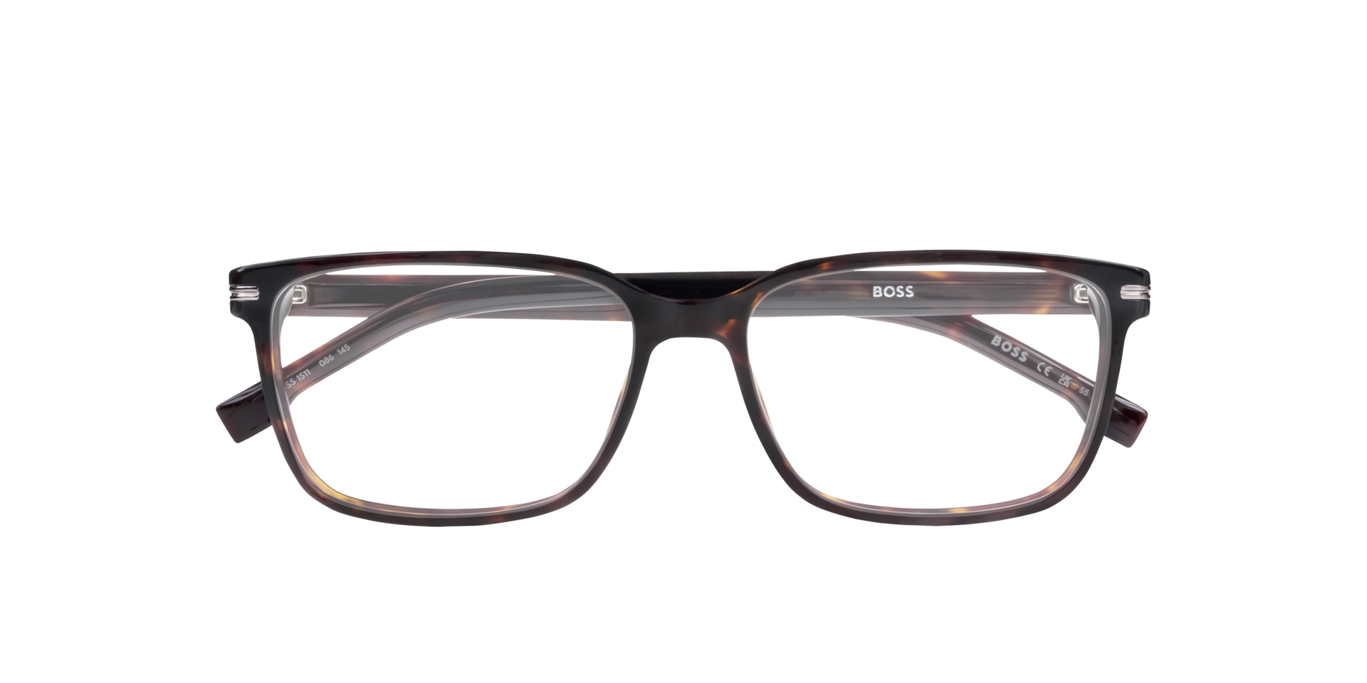 BOSS 1511 Tortoise AcetateEyeglass Frames for Glasses Direct, Closed View